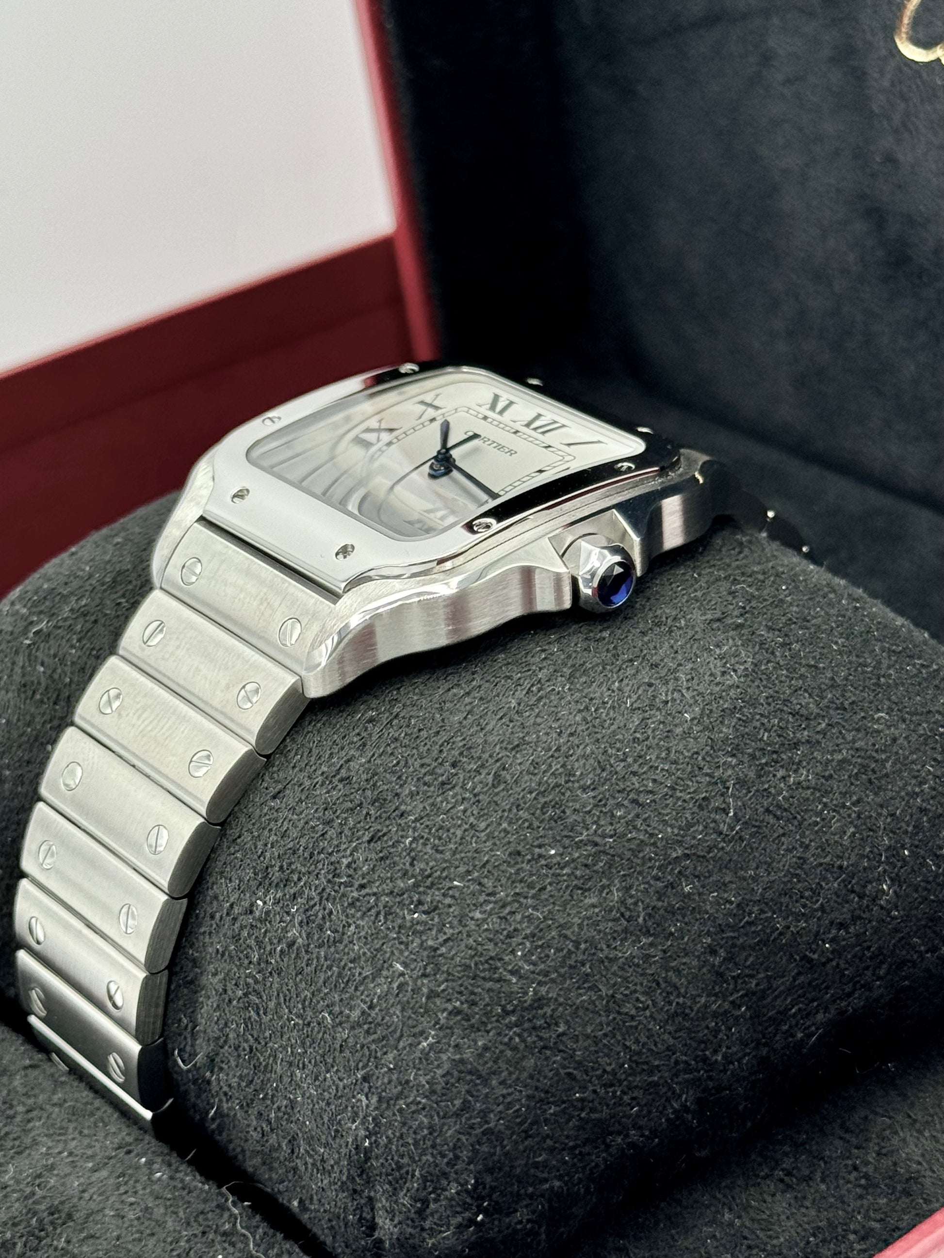 Santos De Cartier 39.8mm WSSA0018 Stainless Steel White Dial - MyWatchLLC