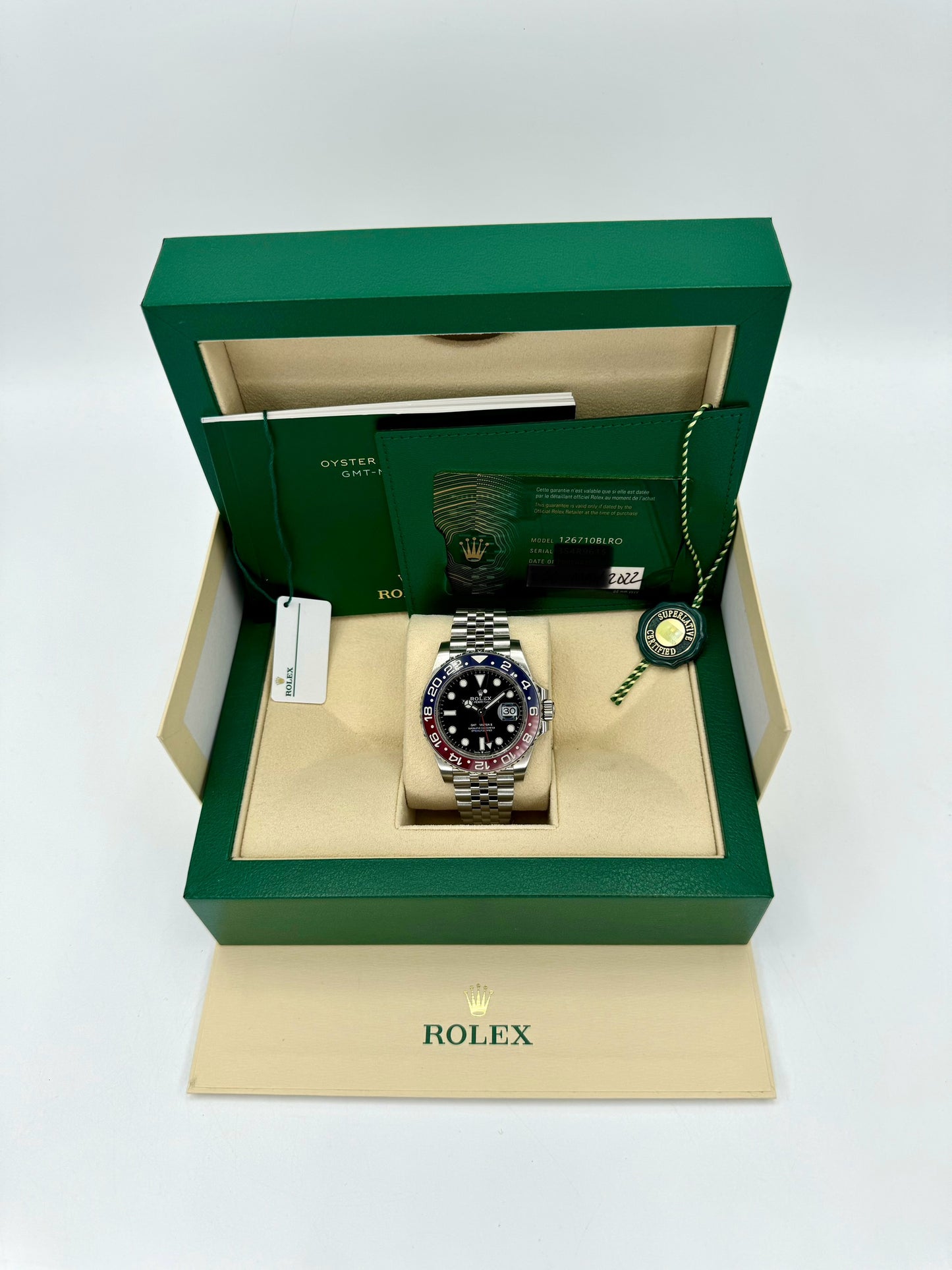 2022 Rolex GMT-Master II "Pepsi" 40mm 126710BLRO Jubilee Black Dial - MyWatchLLC