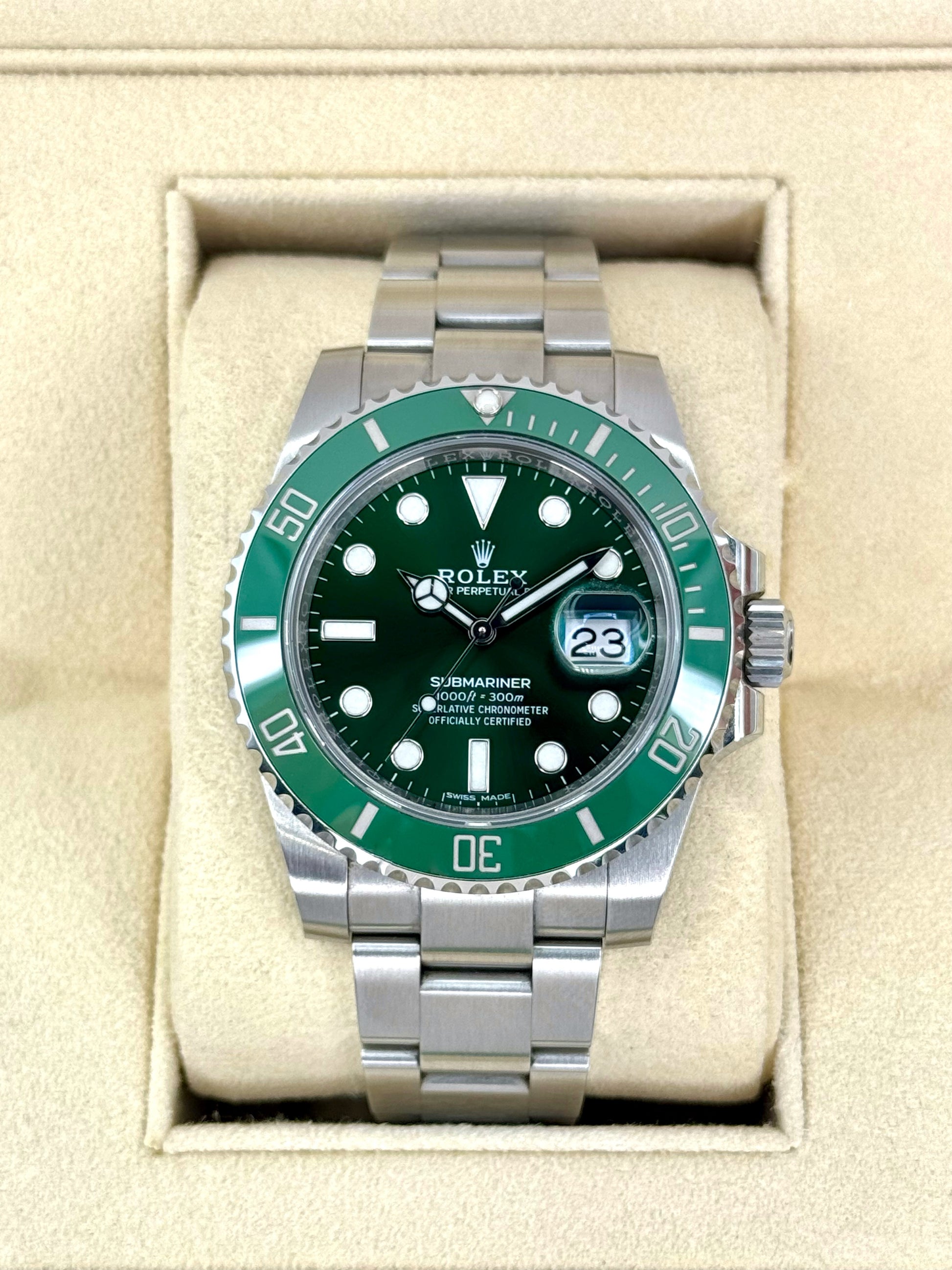 2019 Rolex Submariner “Hulk” 40mm 116610LV Green Dial - MyWatchLLC