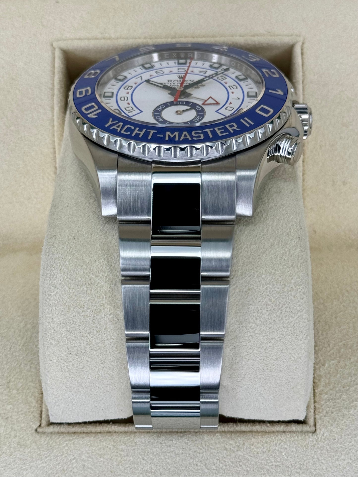 2013 Rolex Yacht-Master II 44mm 116680 Stainless Steel White Dial - MyWatchLLC