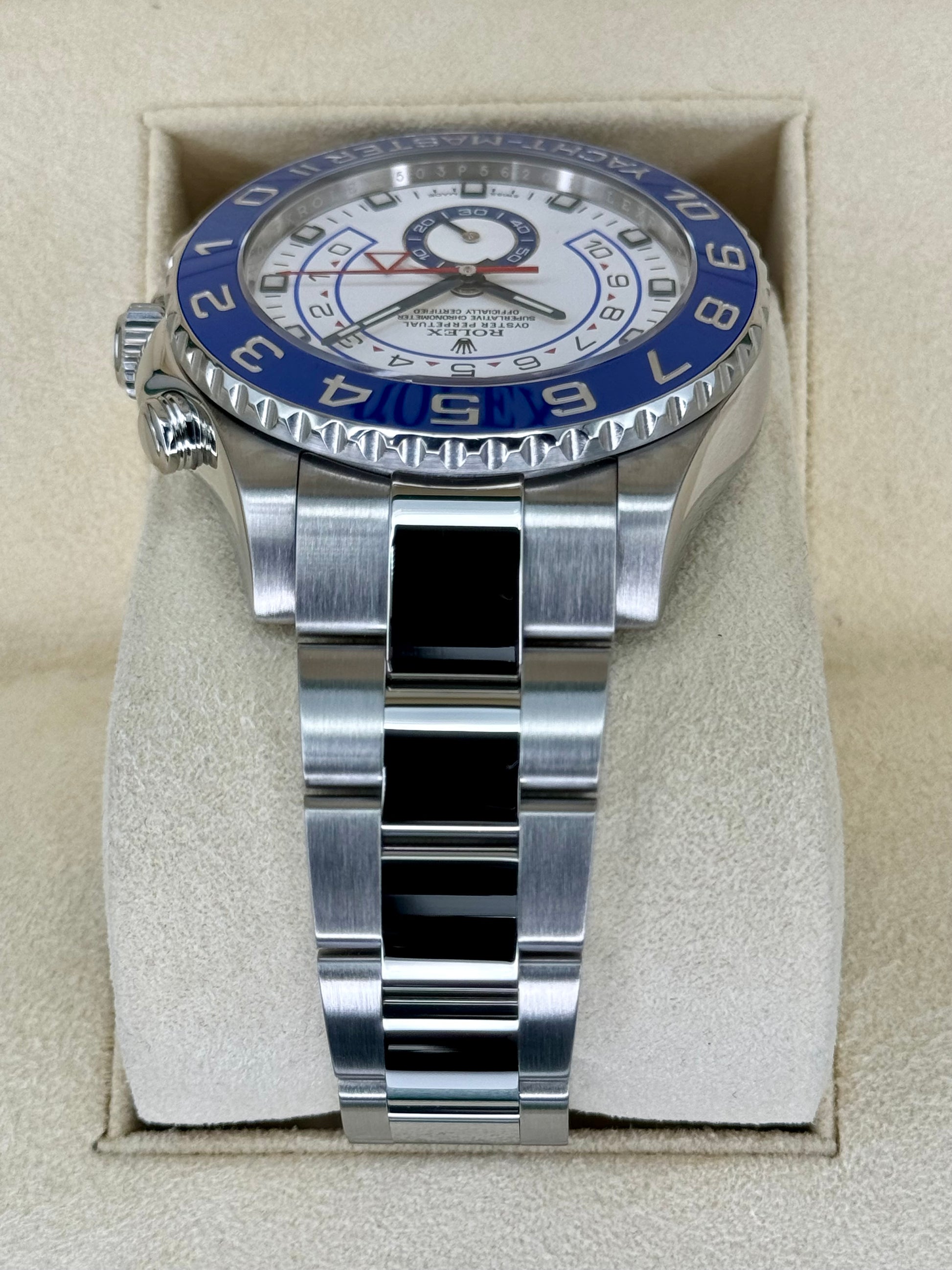 2013 Rolex Yacht-Master II 44mm 116680 Stainless Steel White Dial - MyWatchLLC