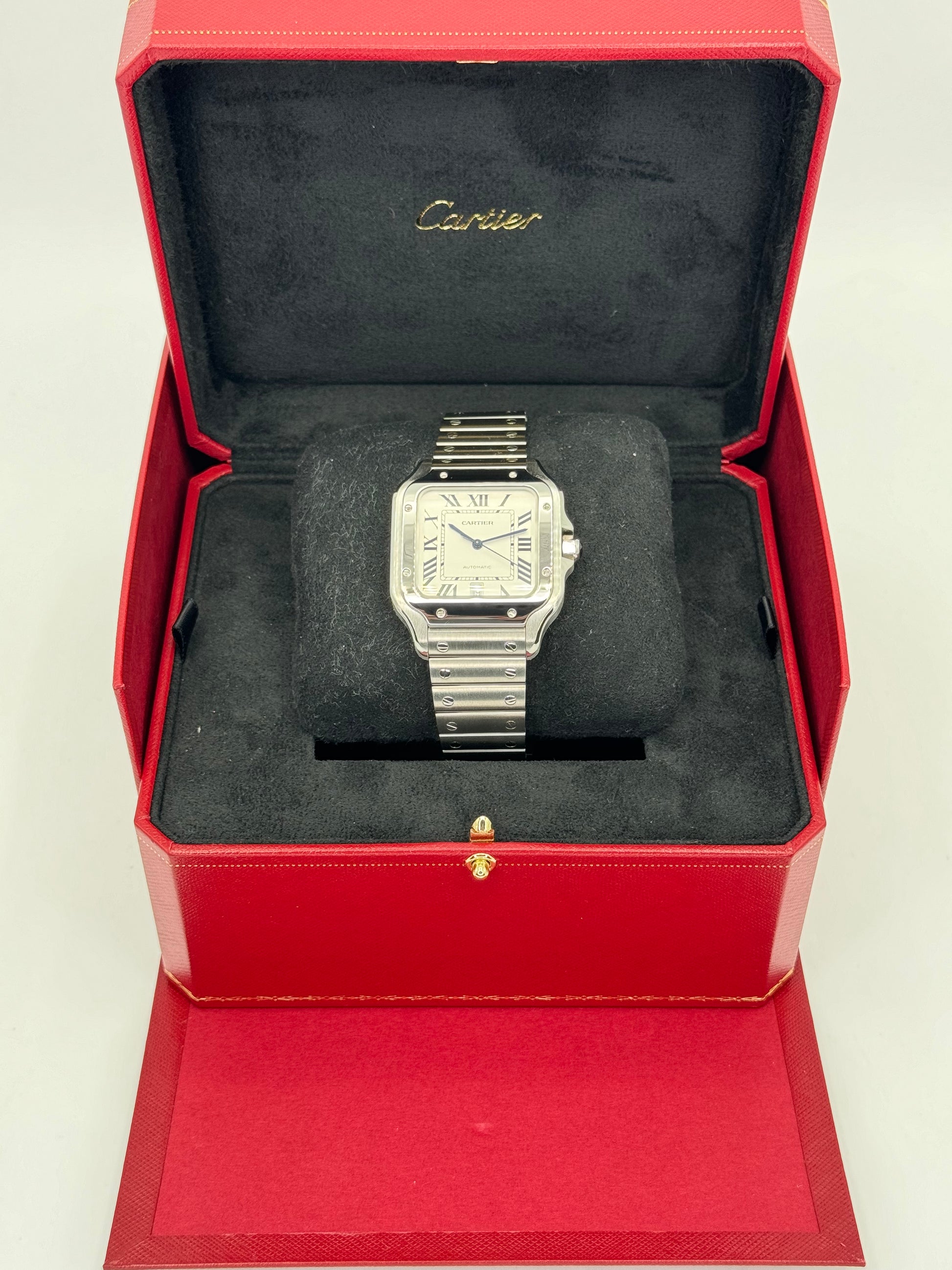 Santos De Cartier 39.8mm WSSA0018 Stainless Steel White Dial - MyWatchLLC