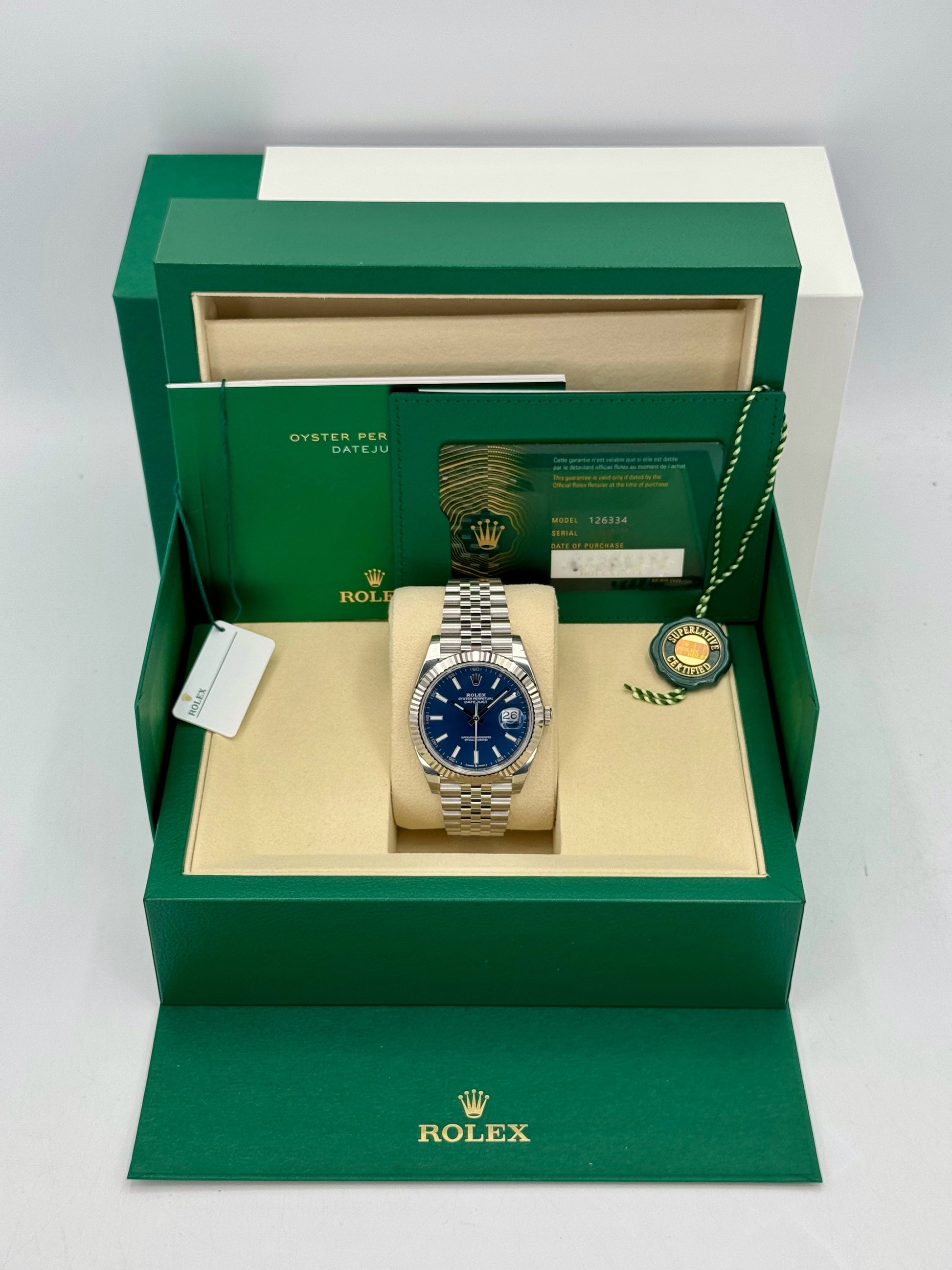 NEW 2025 Rolex Datejust 41mm 126334 Stainless Steel Jubilee Blue Dial - MyWatchLLC