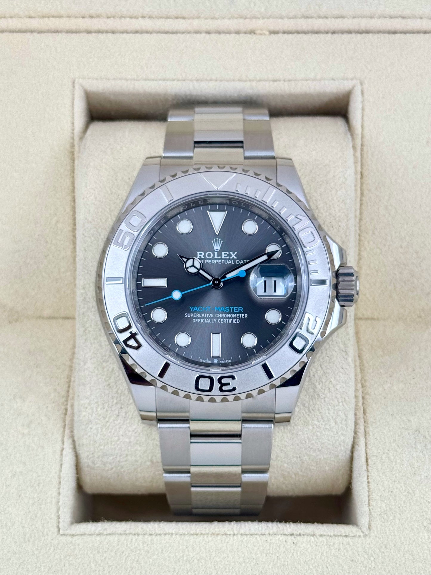 NEW 2021 Rolex Yacht-Master 40mm 126622 Stainless Steel Slate Dial - MyWatchLLC