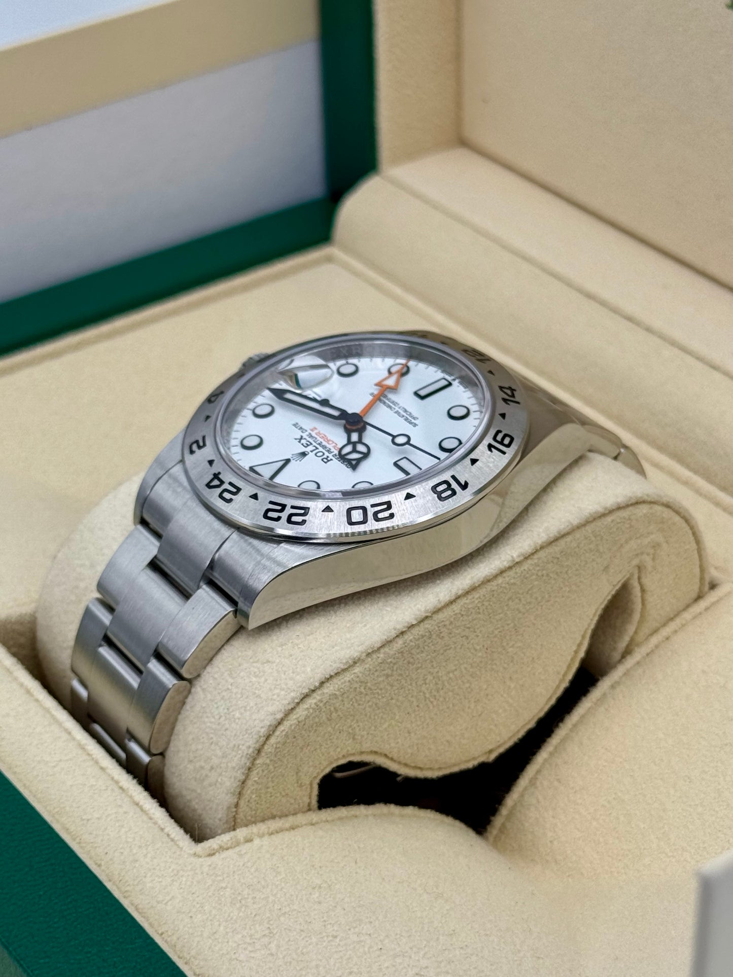 2022 Rolex Explorer II 42mm 226570 Polar White Dial