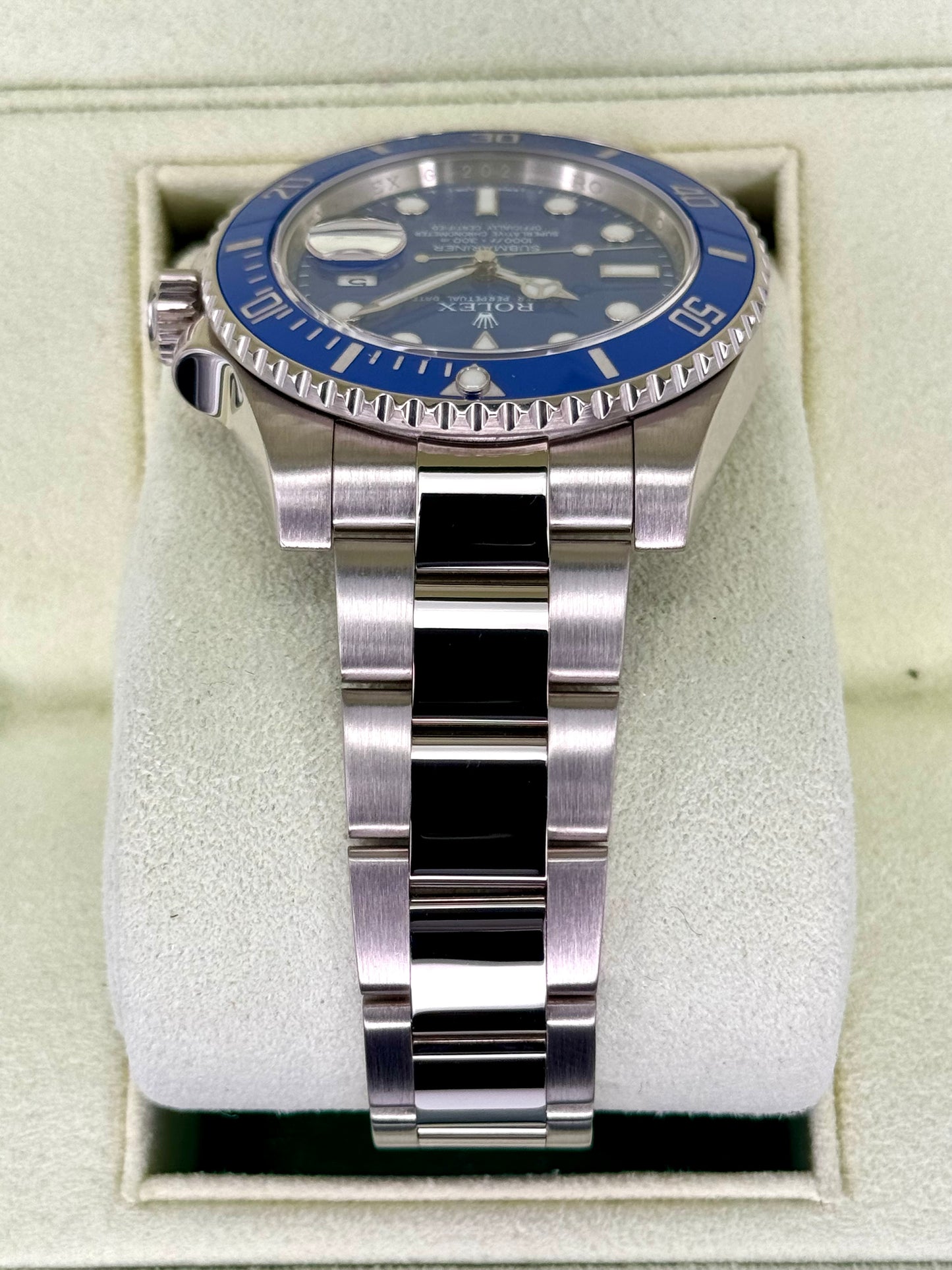 2013 Rolex Submariner Date "Smurf" 40mm 116619LB White Gold Blue Dial - MyWatchLLC