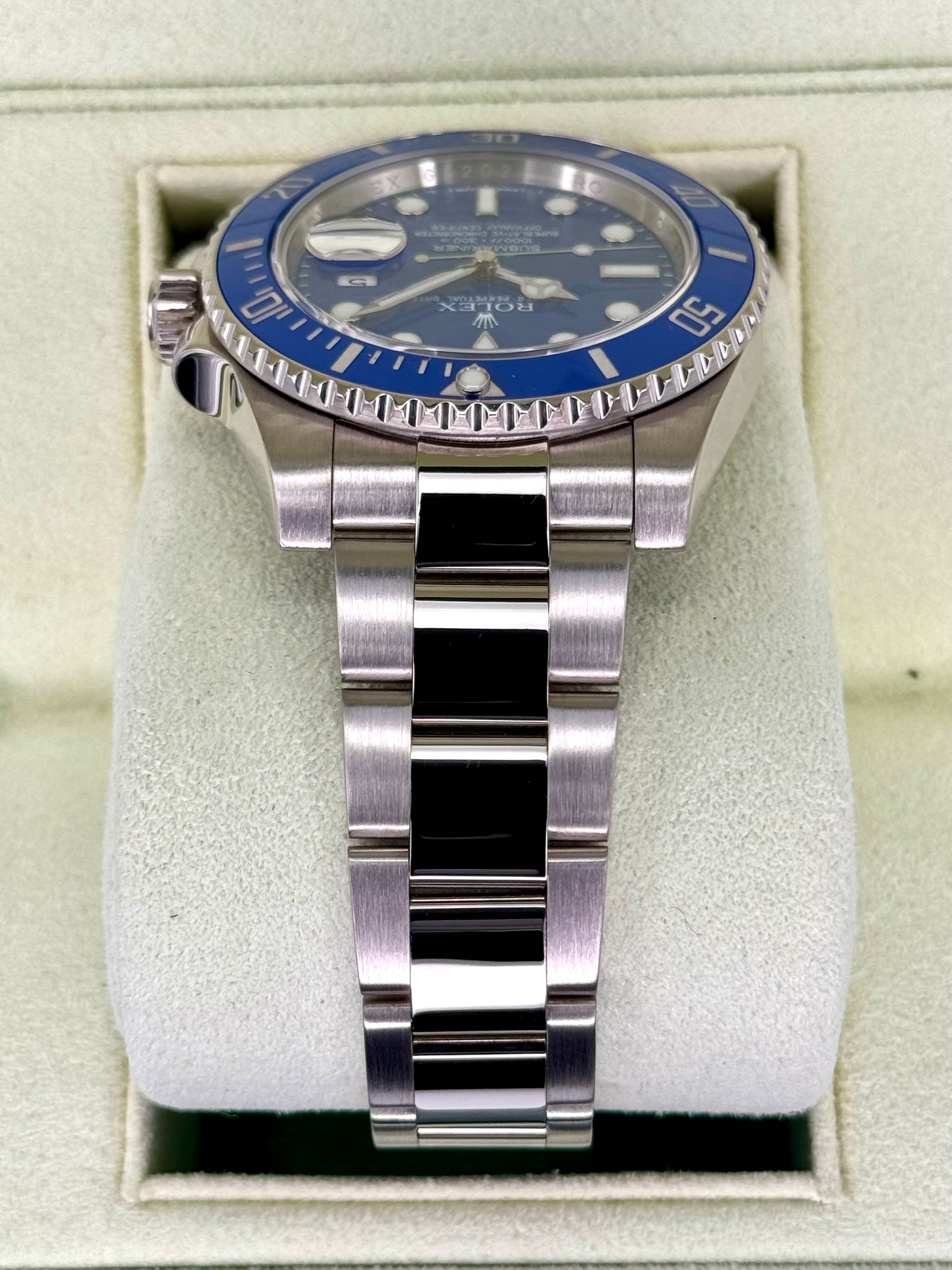 2013 Rolex Submariner Date "Smurf" 40mm 116619LB White Gold Blue Dial - MyWatchLLC