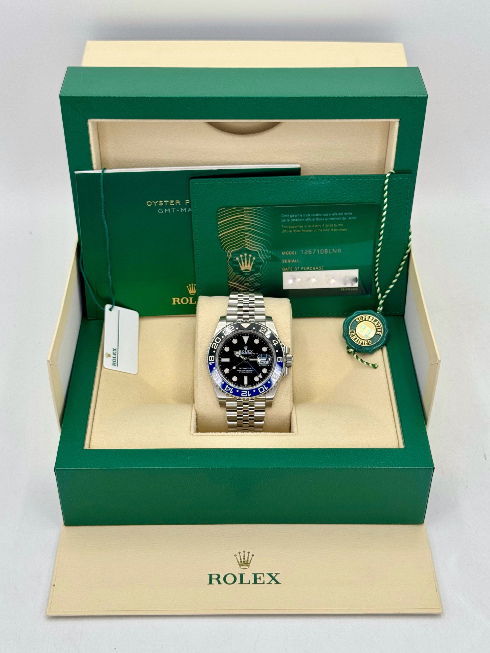 2020 Rolex GMT-Master II "Batgirl" 40mm 126710BLNR Jubilee - MyWatchLLC