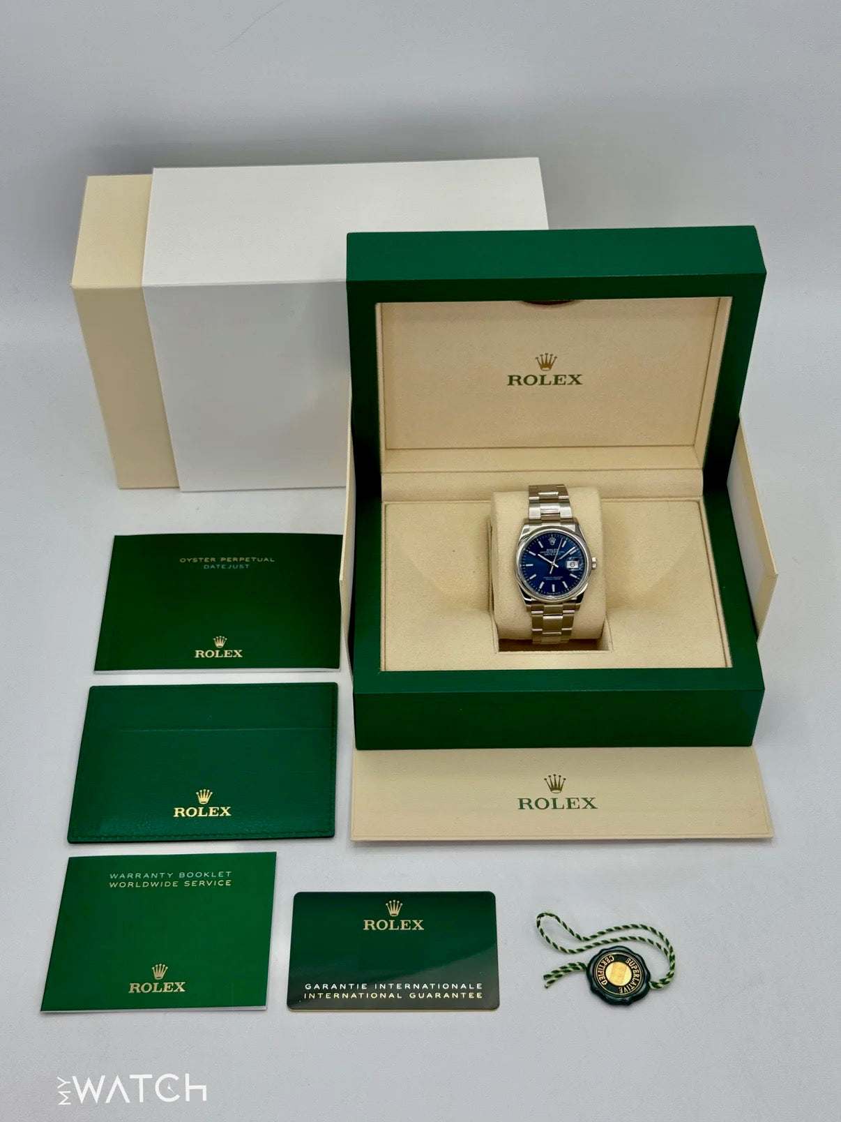 NEW 2025 Rolex Datejust 36mm 126200 Stainless Steel Oyster Blue Dial - MyWatchLLC
