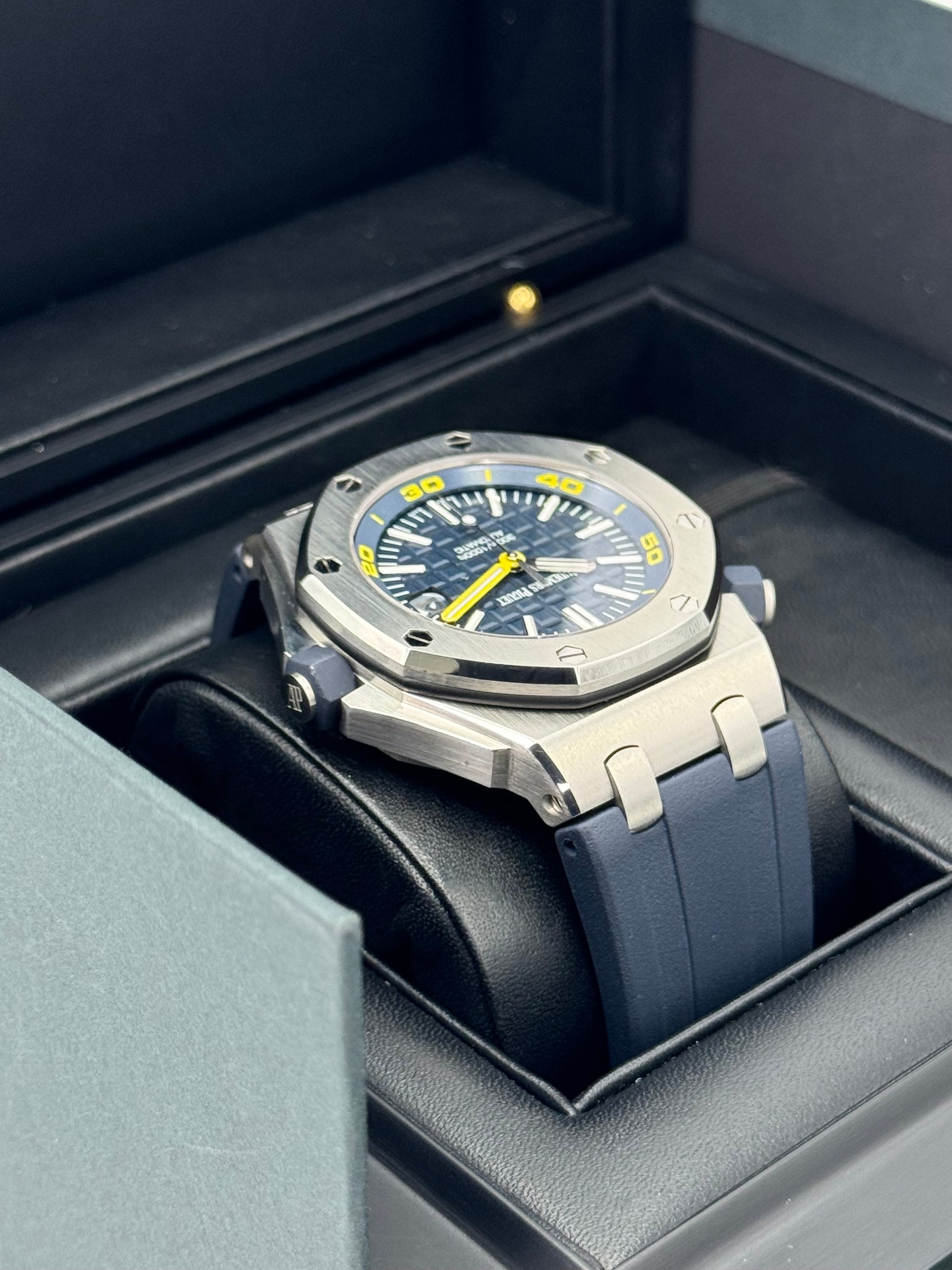 NEW 2020 Audemars Piguet Royal Oak Offshore Diver 15710ST Blue Dial - MyWatchLLC