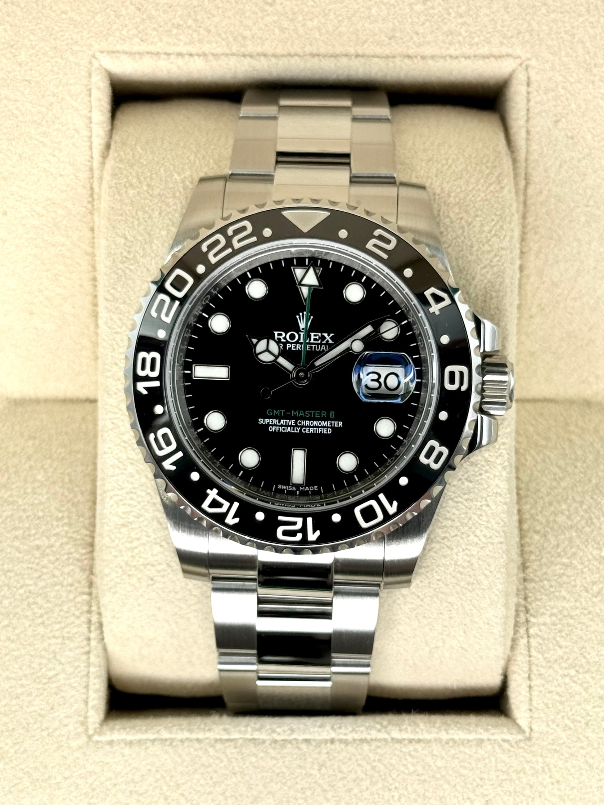 2014 Rolex GMT-Master II 40mm 116710LN Stainless Steel Black Dial - MyWatchLLC
