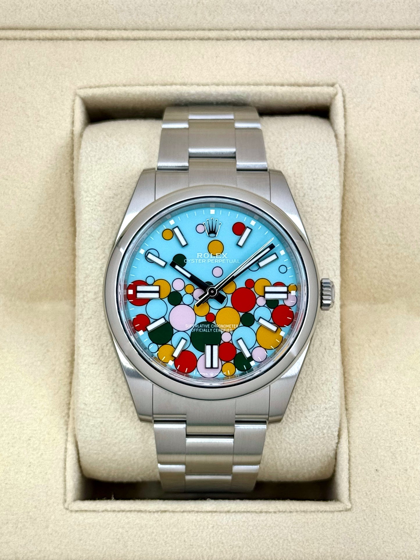 NEW 2024 Rolex Oyster Perpetual 41mm 124300 Celebration Dial