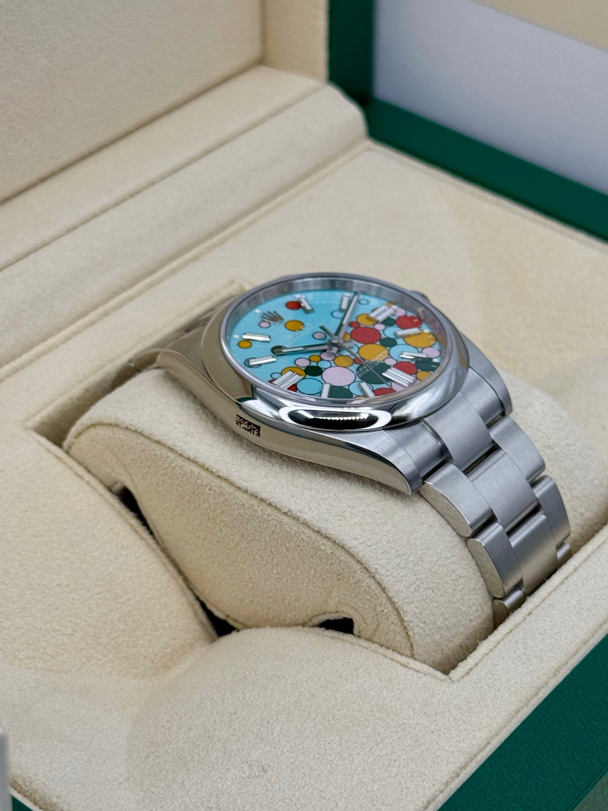NEW 2024 Rolex Oyster Perpetual 41mm 124300 Celebration Dial - MyWatchLLC