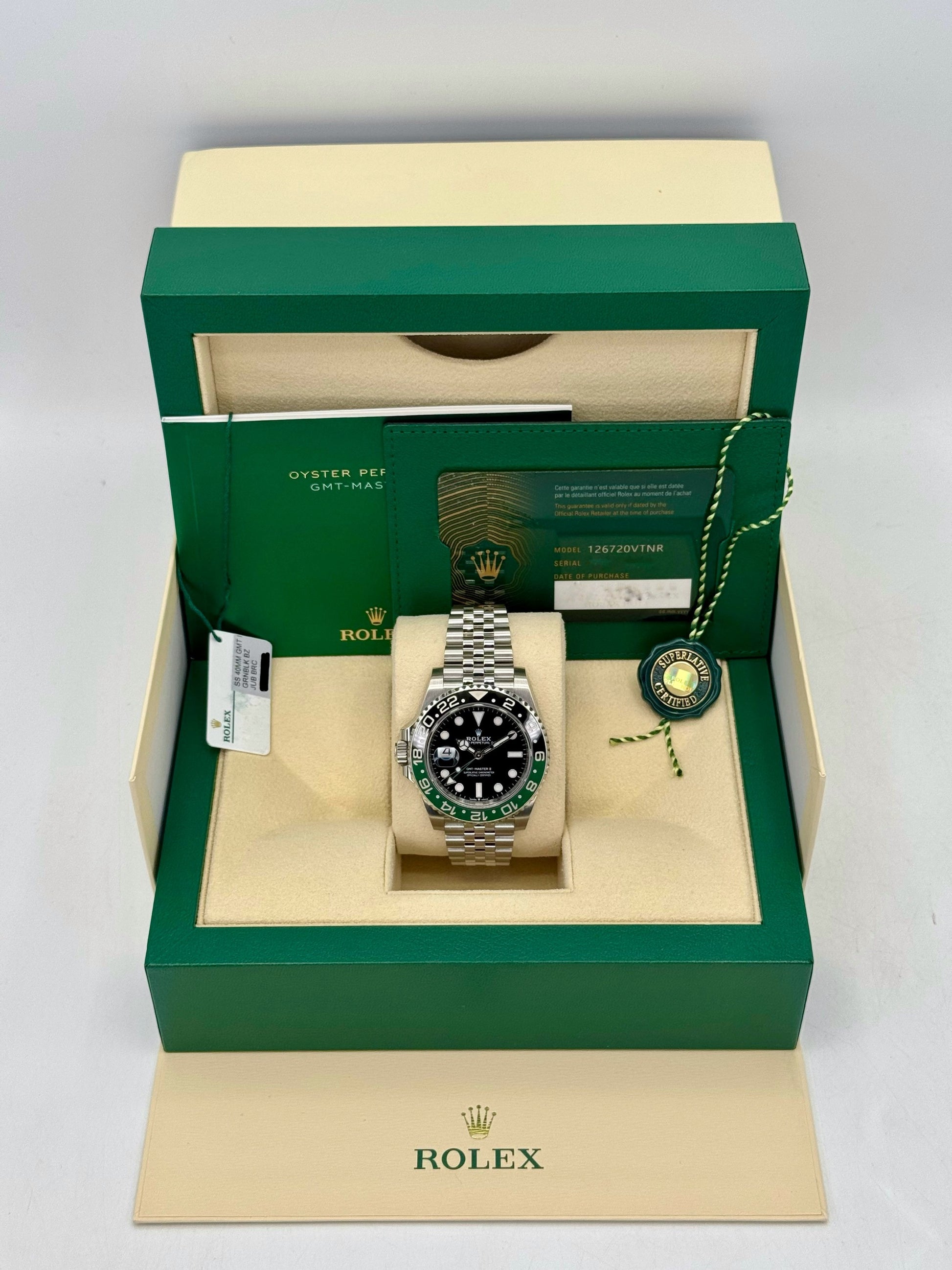 2024 Rolex GMT-Master II "Sprite" 40mm 126720VTNR Jubilee - MyWatchLLC
