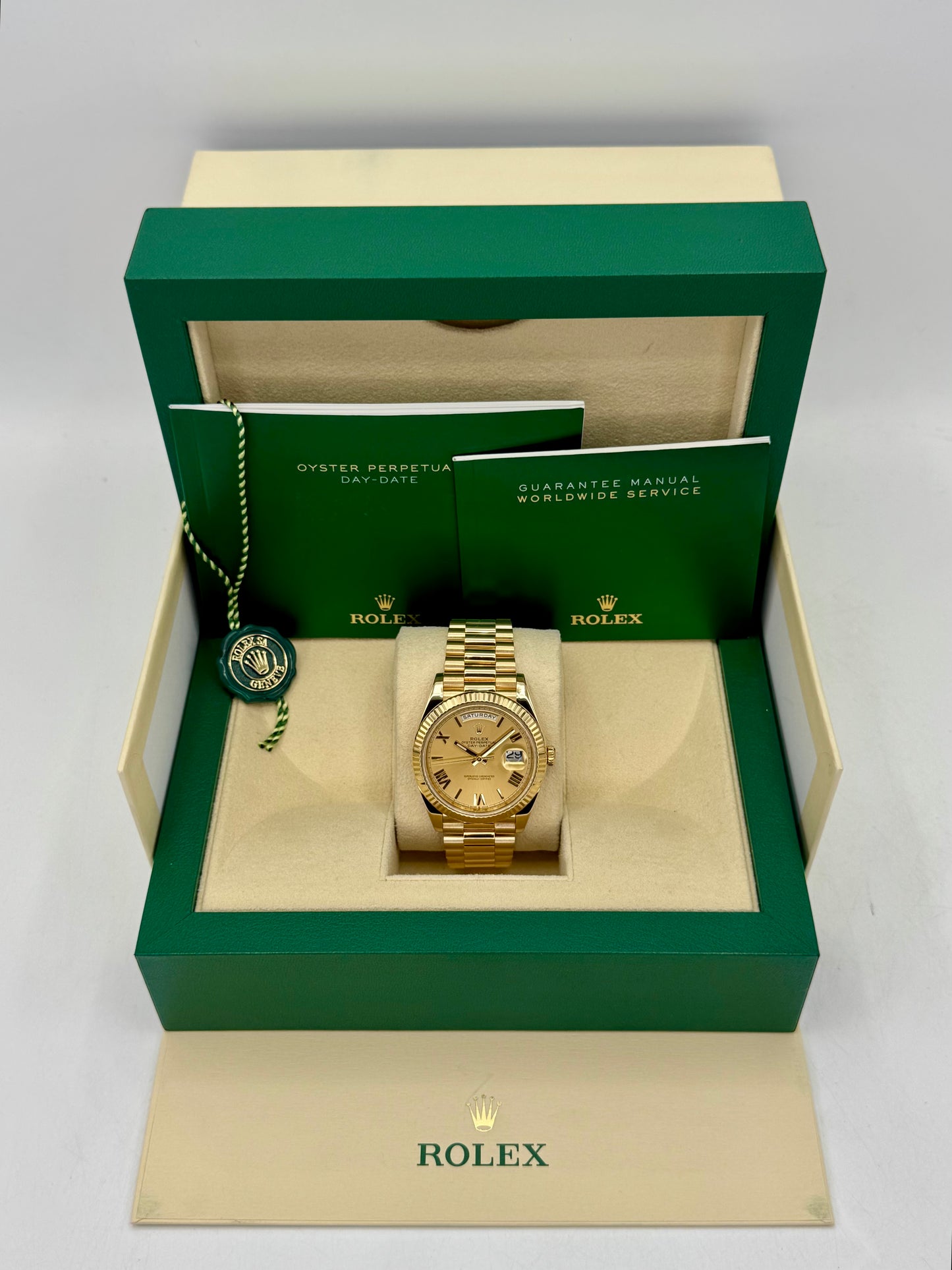 2021 Rolex Day-Date 40mm 228238 Presidential Champagne Dial