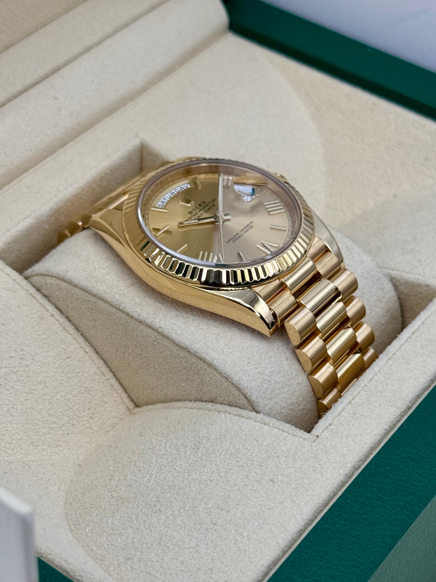 2021 Rolex Day-Date 40mm 228238 Presidential Champagne Dial
