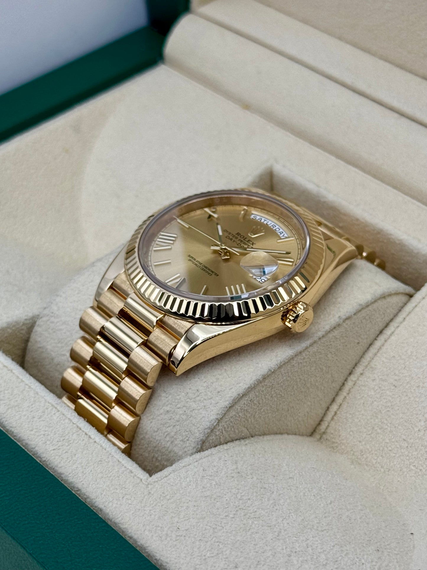 2021 Rolex Day-Date 40mm 228238 Presidential Champagne Dial