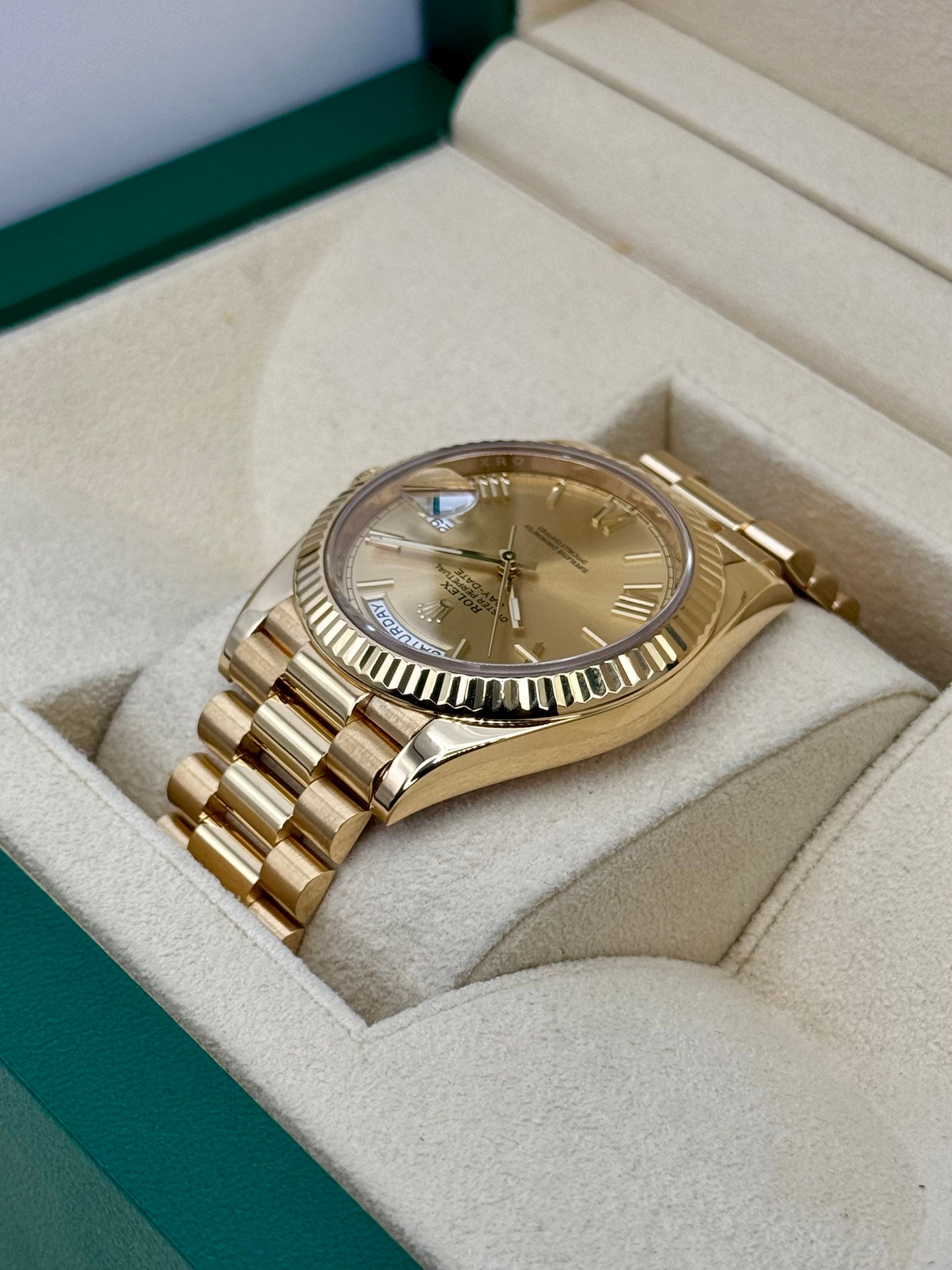 2021 Rolex Day-Date 40mm 228238 Presidential Champagne Dial