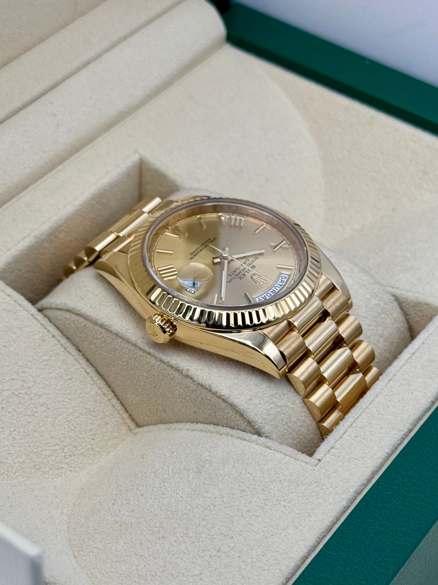 2021 Rolex Day-Date 40mm 228238 Presidential Champagne Dial