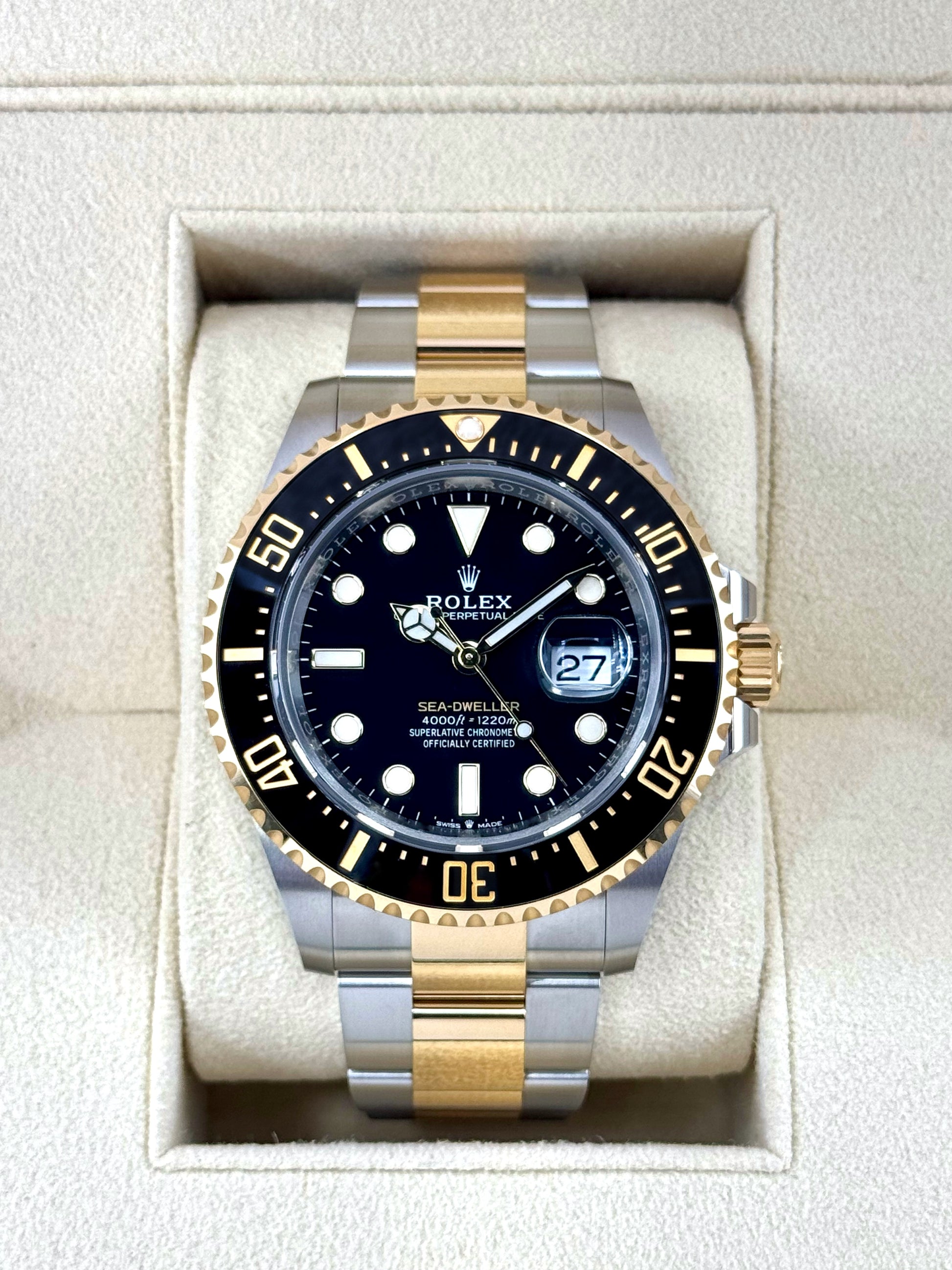 NEW 2022 Rolex Sea-Dweller 43mm 126603 Two-Tone Black Dial - MyWatchLLC