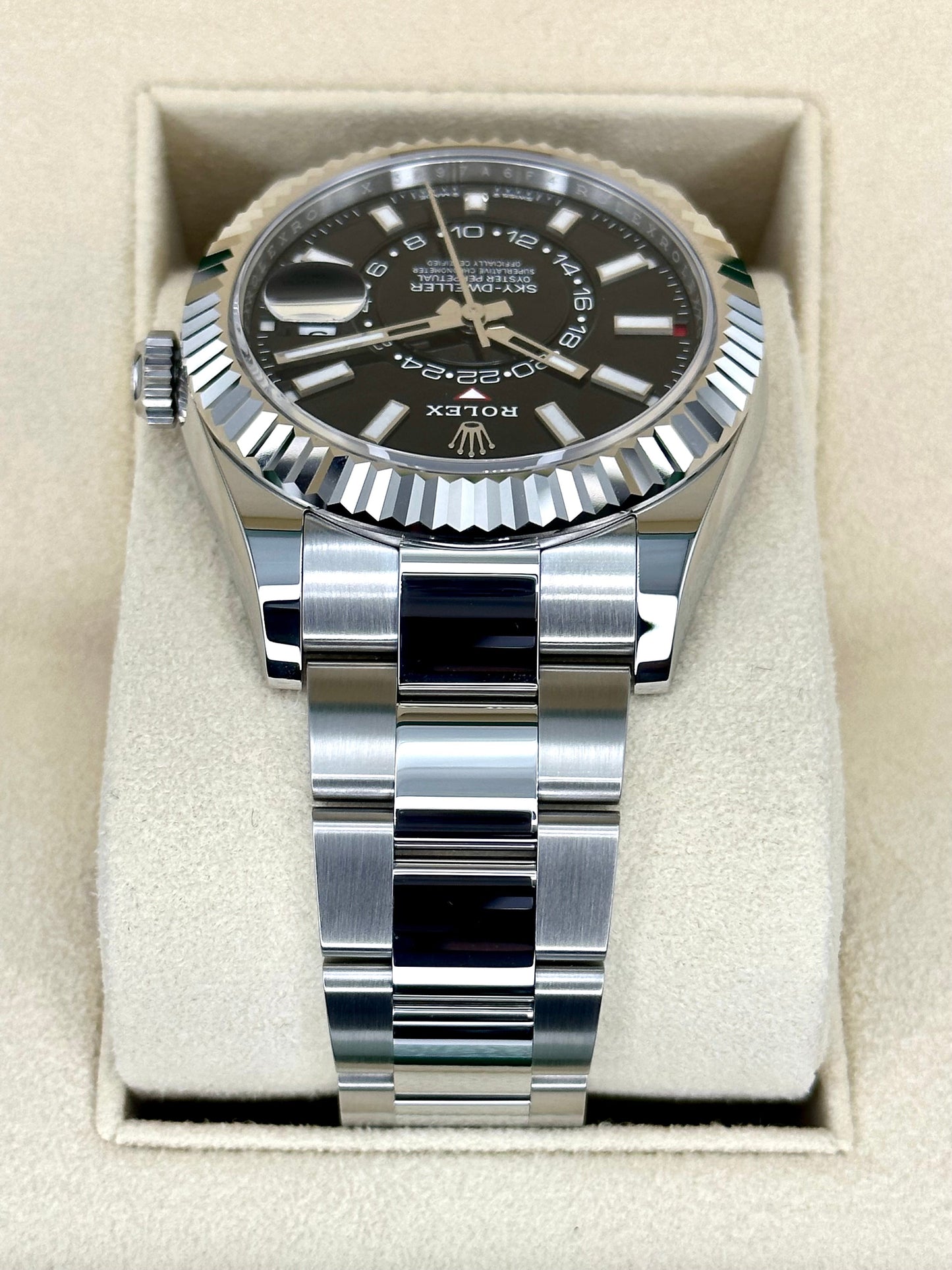 NEW 2024 Rolex Sky-Dweller 42mm Stainless Steel Oyster Black Dial - MyWatchLLC