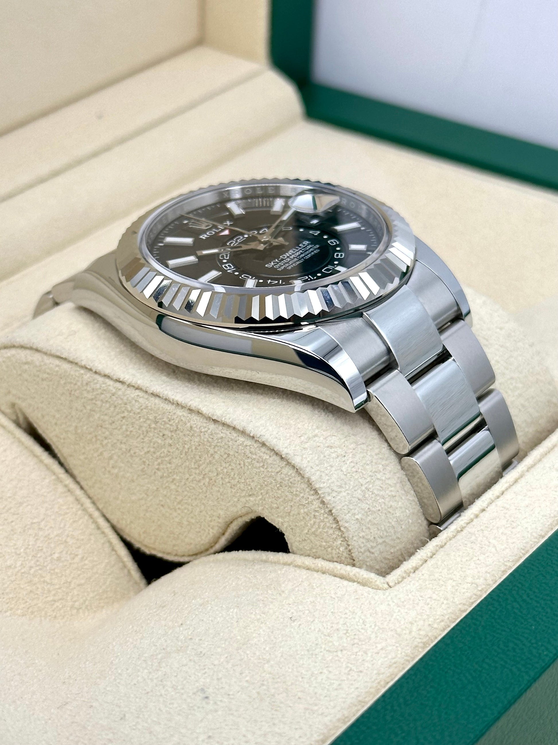 NEW 2024 Rolex Sky-Dweller 42mm Stainless Steel Oyster Black Dial - MyWatchLLC