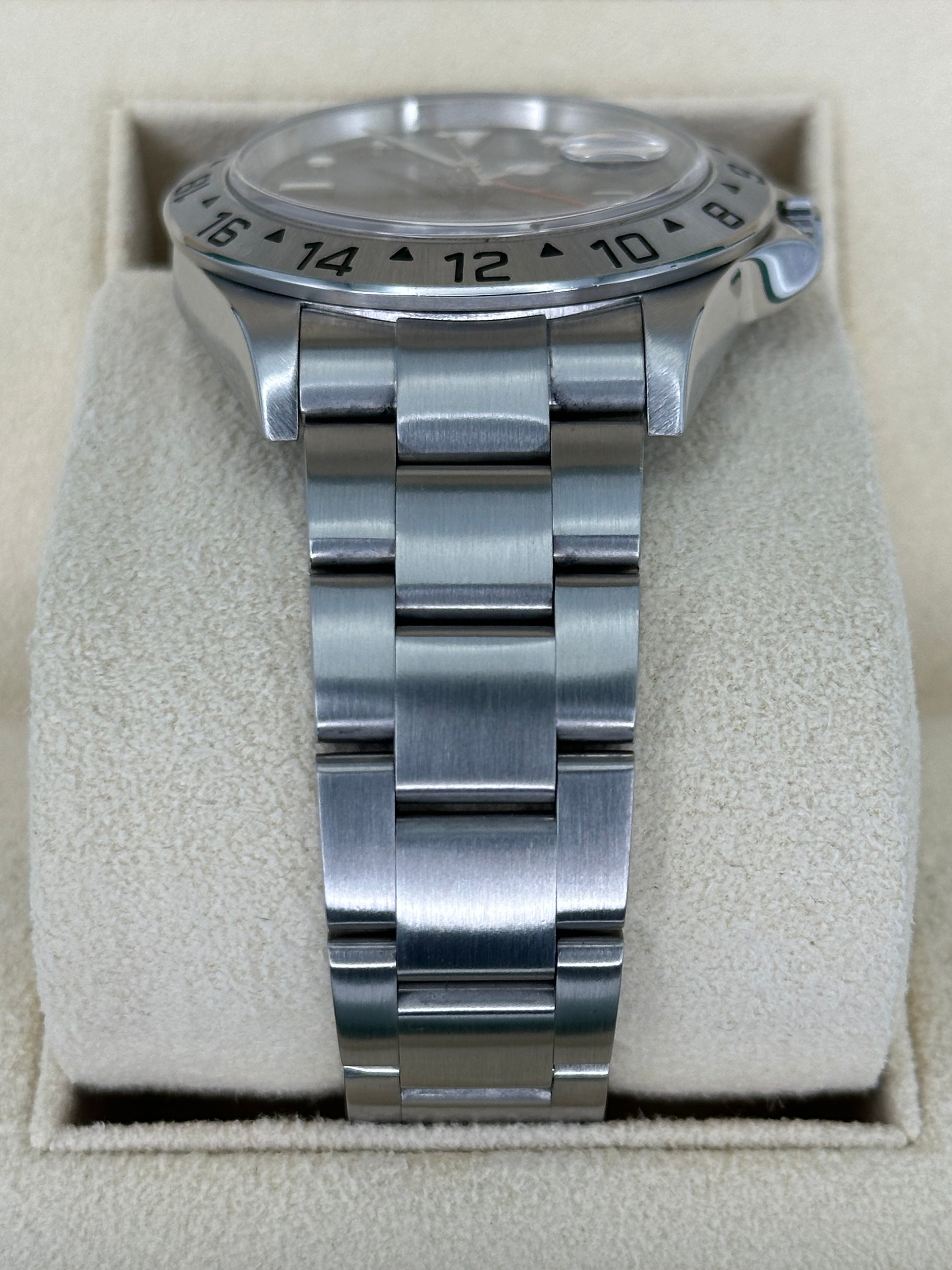 2002 Rolex Explorer II 40mm 16570 Stainless Steel Black Dial - MyWatchLLC