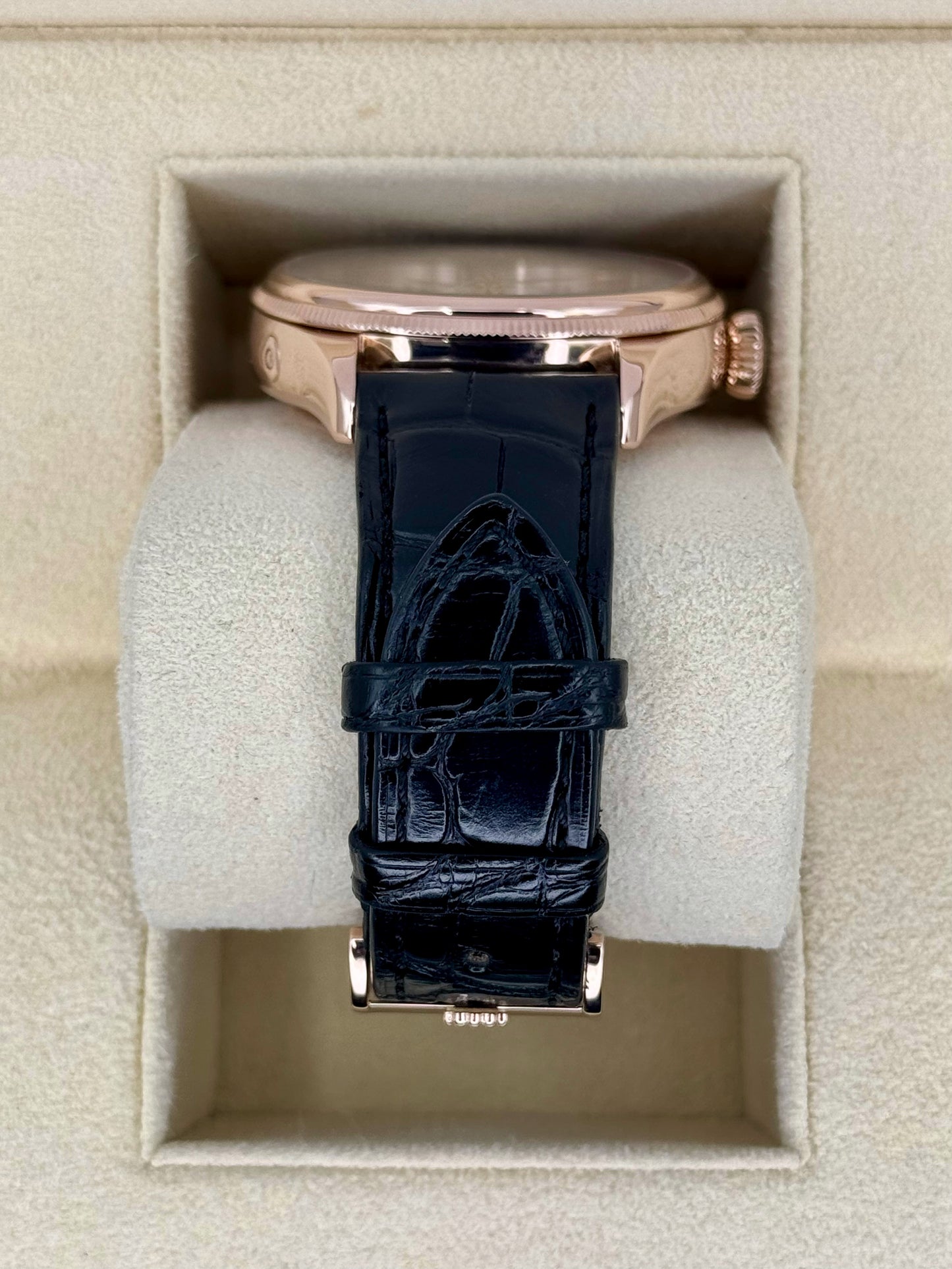 2018 Rolex Cellini Moonphase 39mm 50535 Rose Gold White Dial