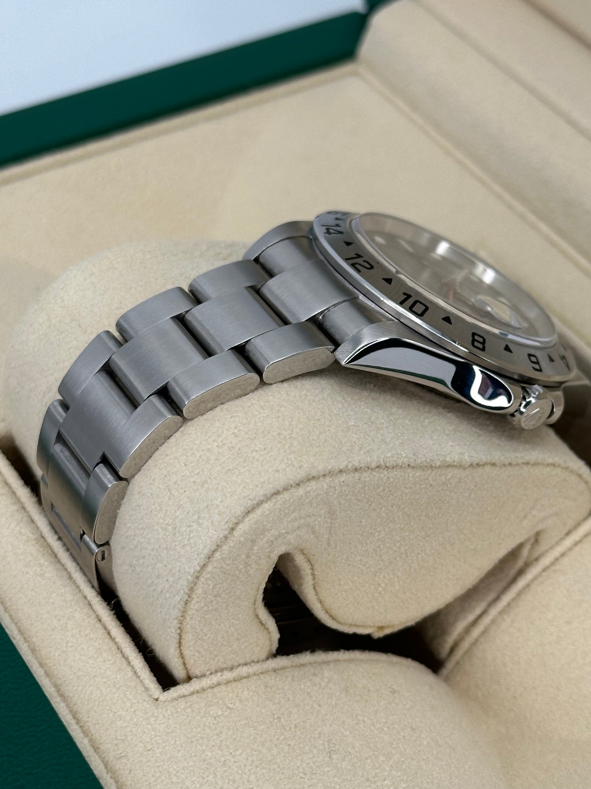 2002 Rolex Explorer II 40mm 16570 Stainless Steel Black Dial - MyWatchLLC