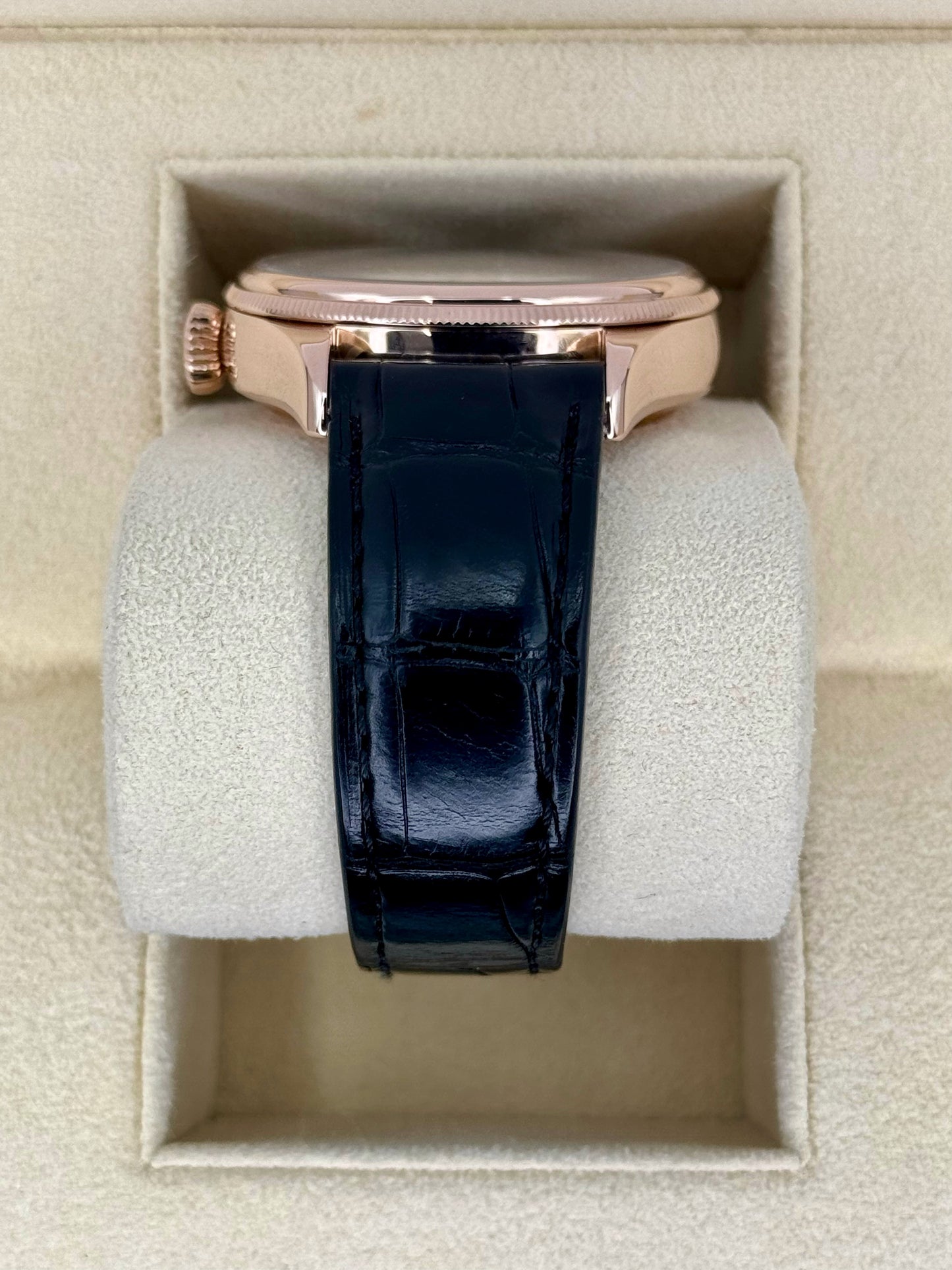 2018 Rolex Cellini Moonphase 39mm 50535 Rose Gold White Dial