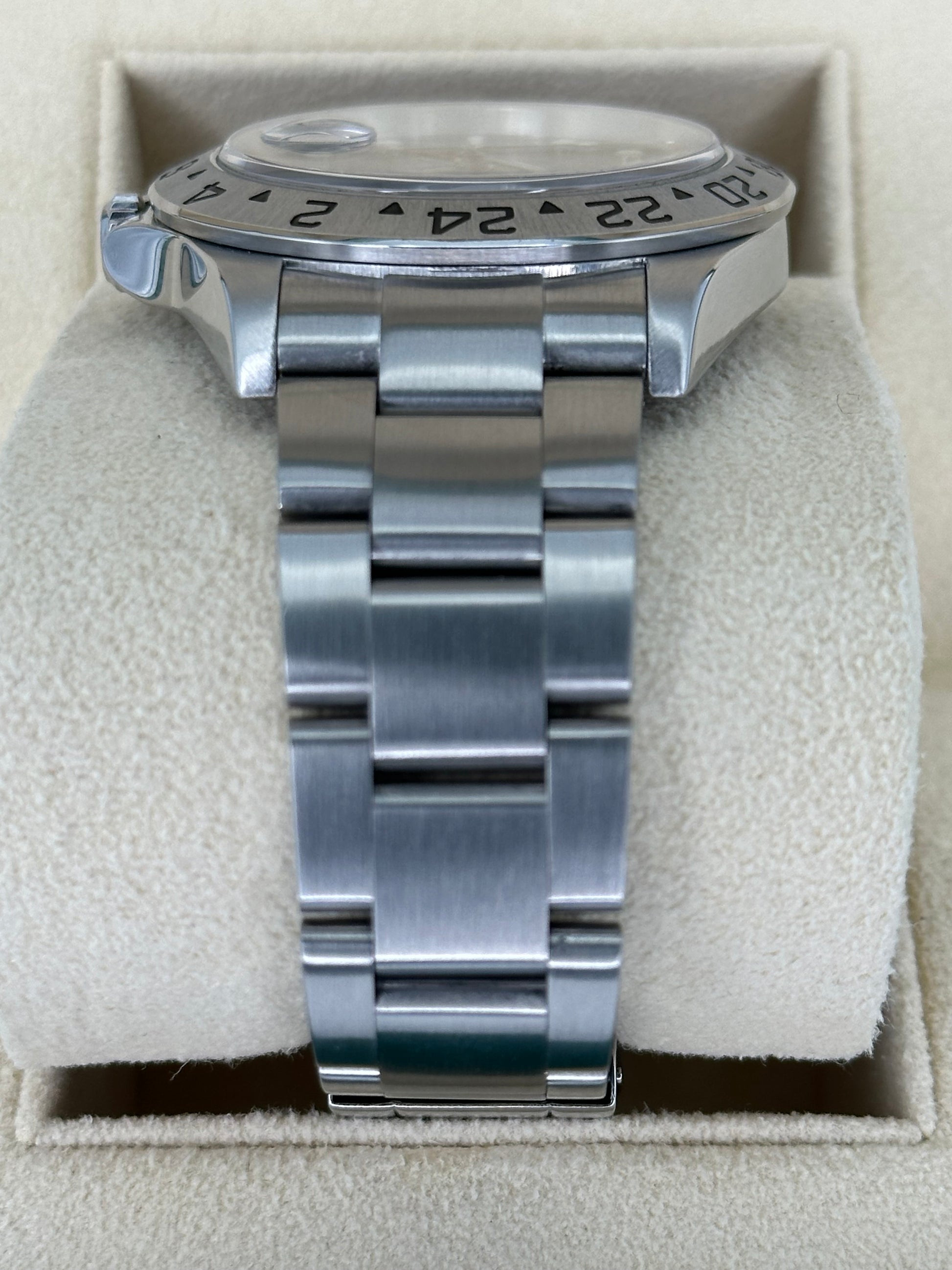 2002 Rolex Explorer II 40mm 16570 Stainless Steel Black Dial - MyWatchLLC