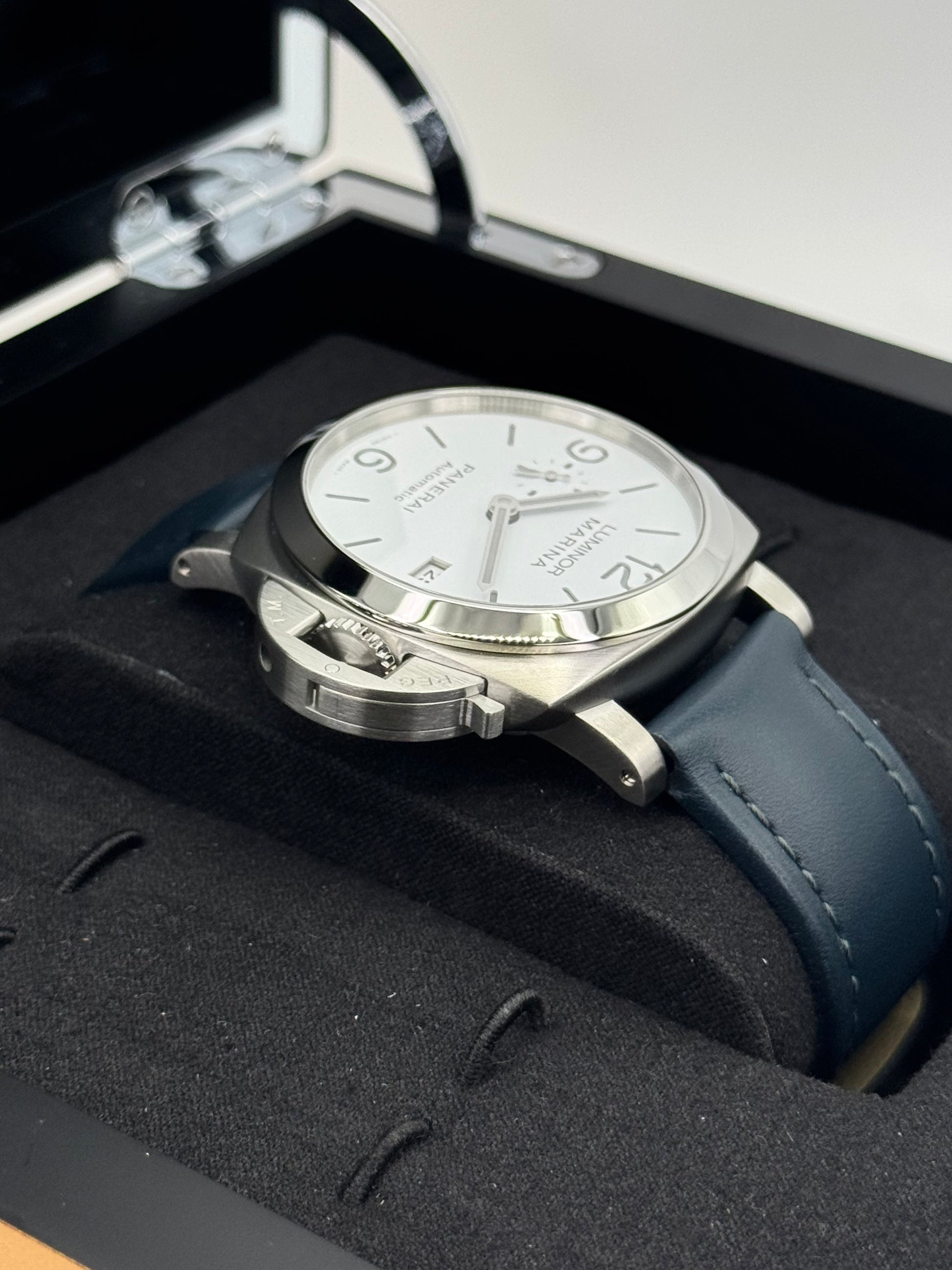 2021 Panerai Luminor Marina 44mm PAM01314 Stainless Steel White Dial - MyWatchLLC