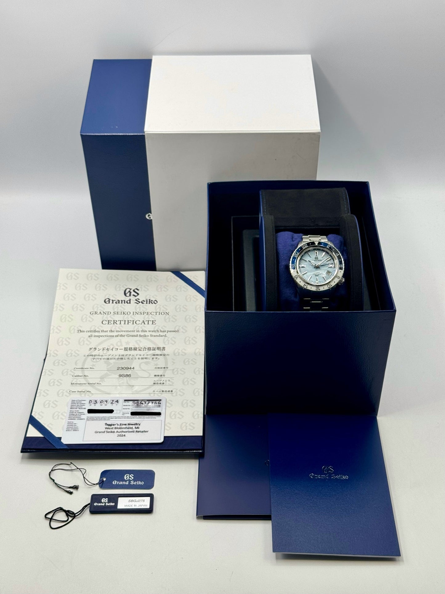 2024 Grand Seiko Sport Limited 44.2mm SBGJ275G Stainless Steel Blue Dial - MyWatchLLC