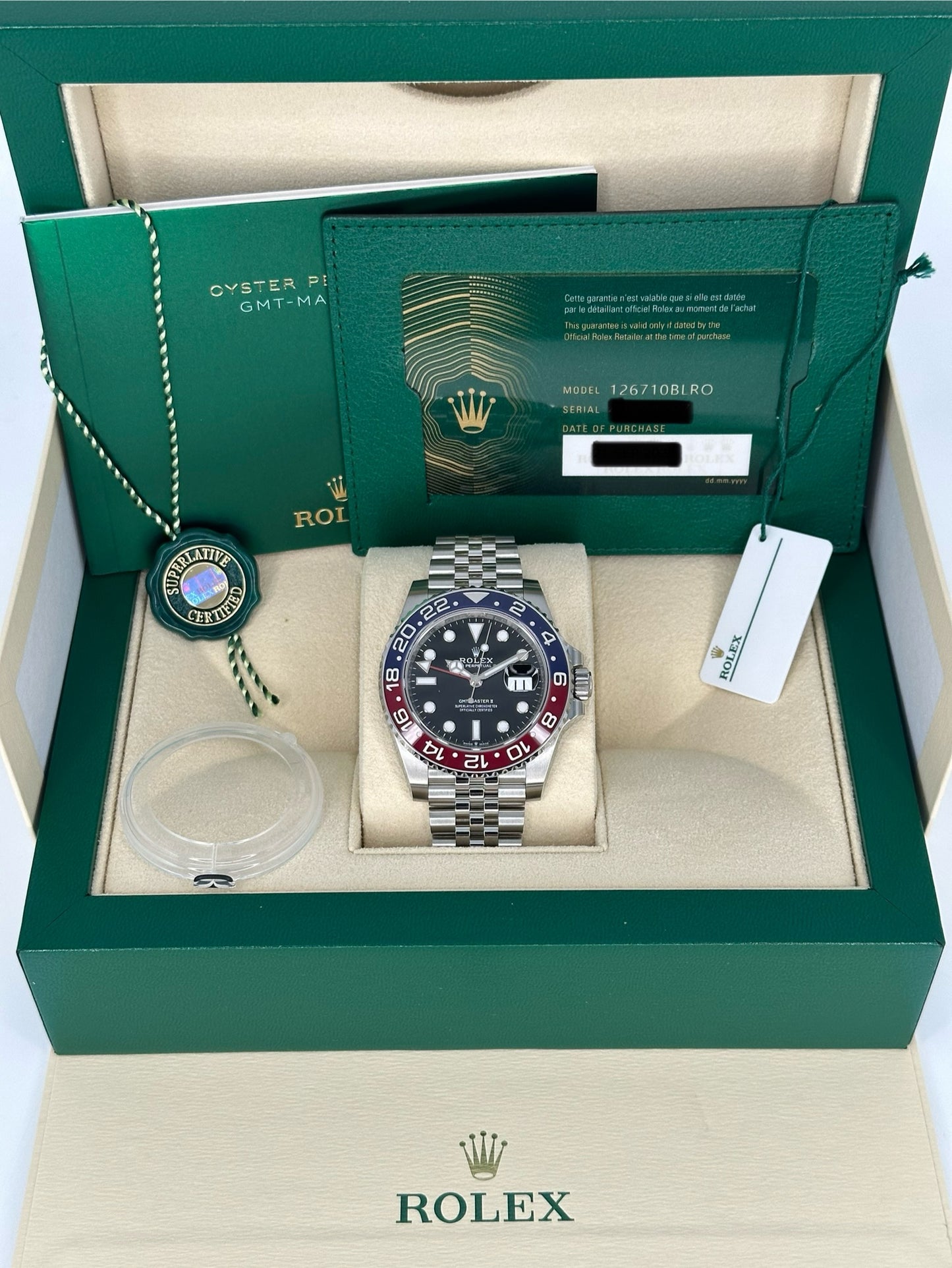 NEW 2023 Rolex GMT-Master II "Pepsi" 40mm 126710BLRO Jubilee Black Dial - MyWatchLLC