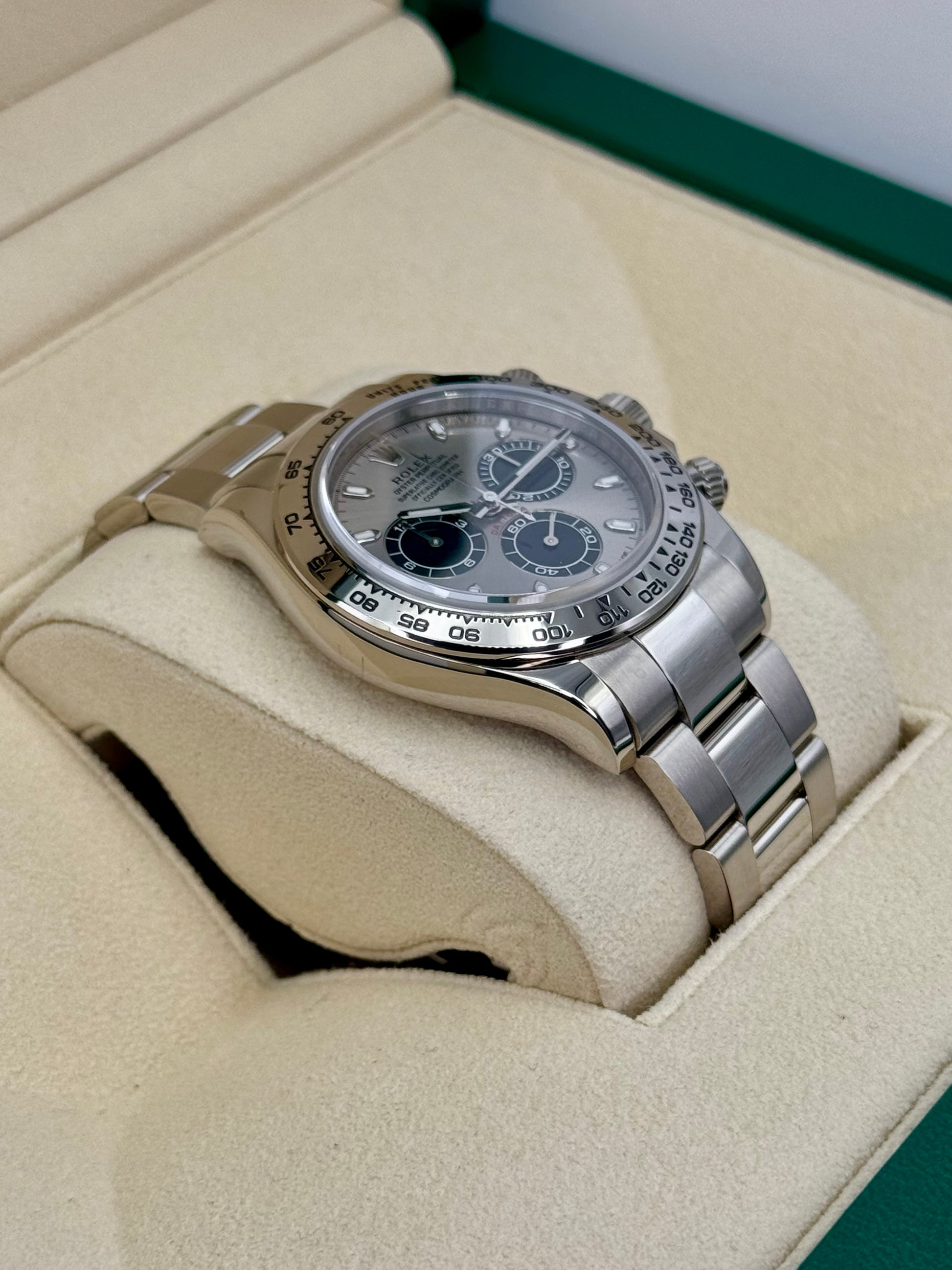 2017 Rolex Daytona "Ghost" 40mm 116509 White Gold Silver Dial - MyWatchLLC