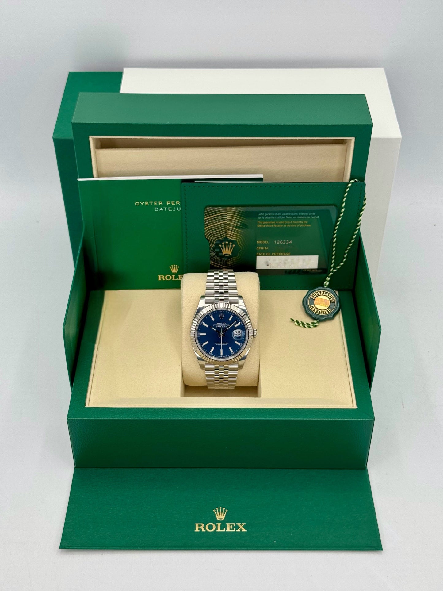NEW 2025 Rolex Datejust 41mm 126334 Stainless Steel Jubilee Blue Dial