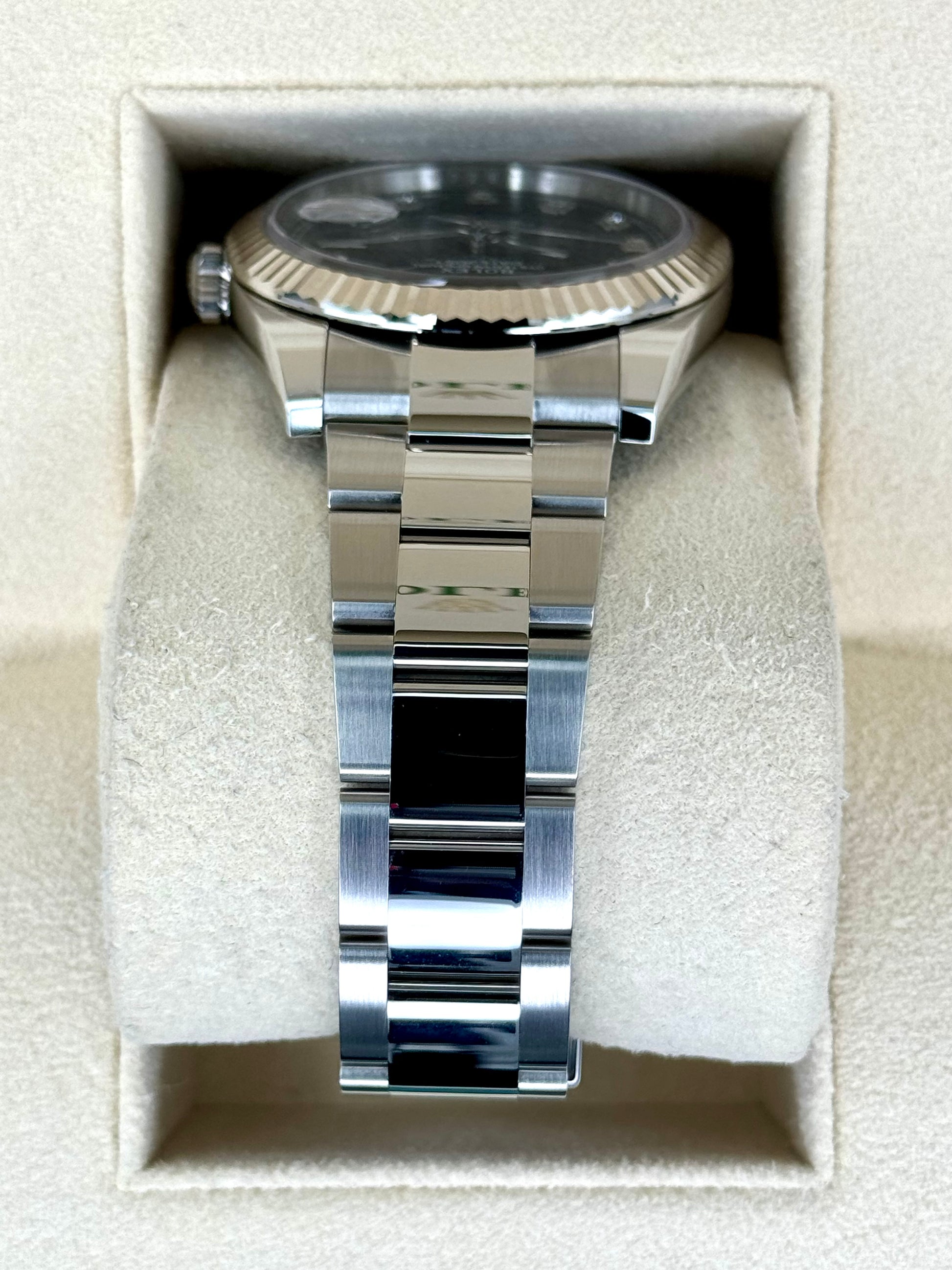 NEW 2024 Rolex Datejust 41mm 126334 Oyster Black Diamond Dial - MyWatchLLC