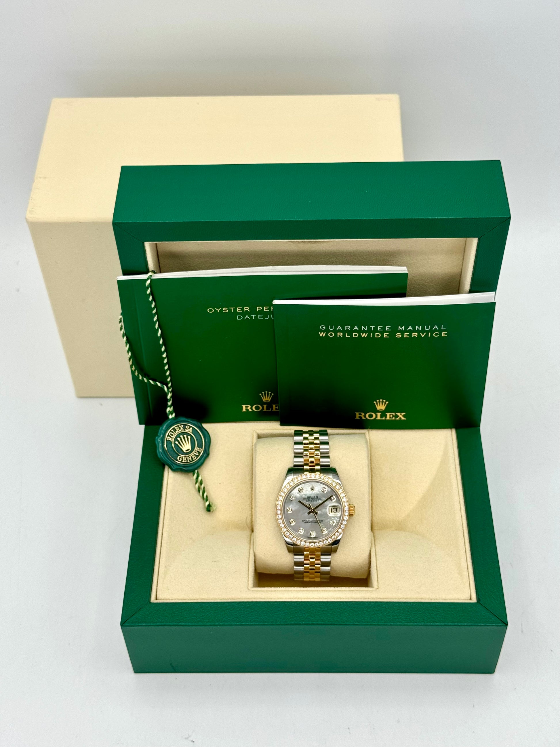 Rolex Lady Datejust 31mm 178383 Two-Tone Jubilee MOP Diamond Dial - MyWatchLLC