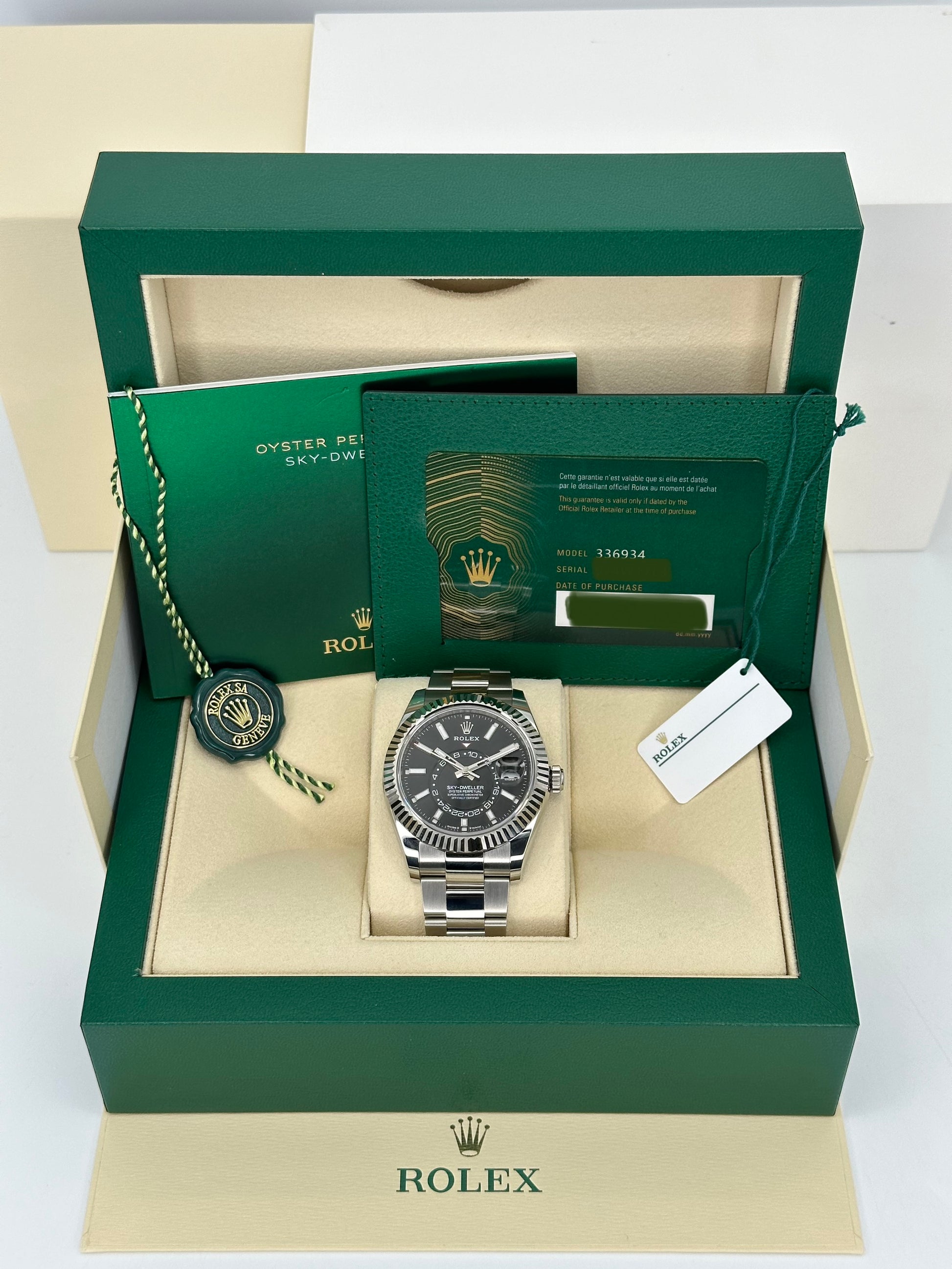 NEW 2023 Rolex Sky-Dweller 42 336934 Stainless Steel Oyster Black Dial - MyWatchLLC
