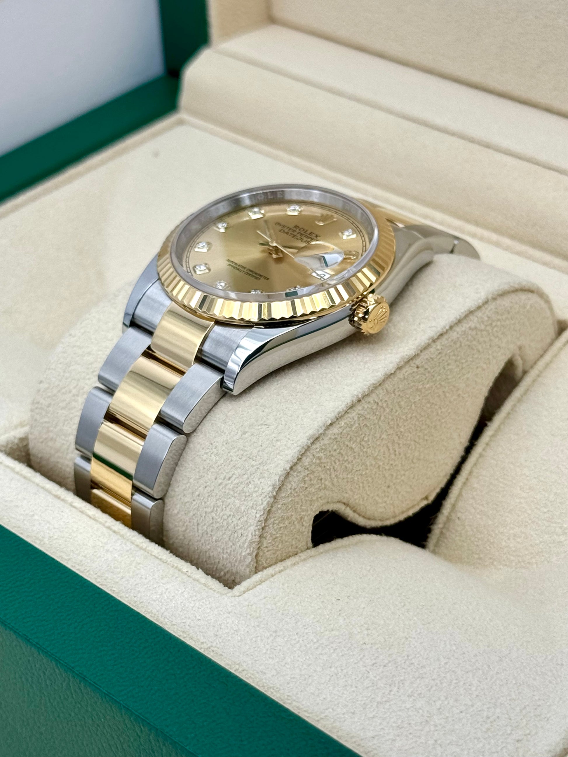 NEW 2024 Rolex Datejust 36mm 126233 Two-Tone Champagne Diamond Dial - MyWatchLLC