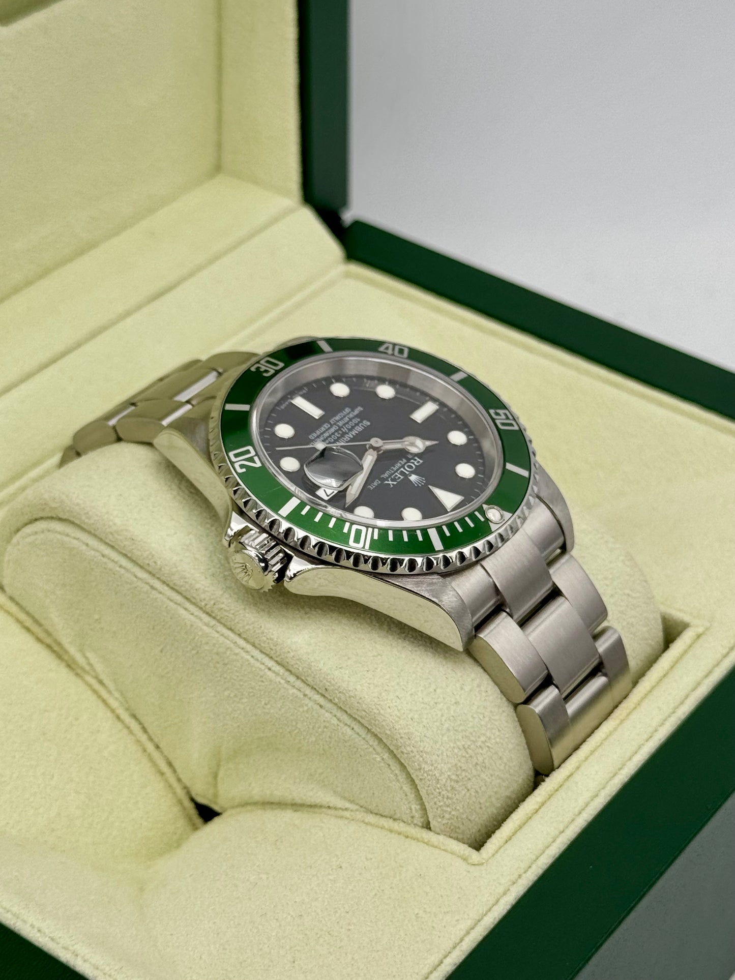 2007 Rolex Submariner "Kermit" 40mm 16610LV Stainless Steel Black Dial - MyWatchLLC