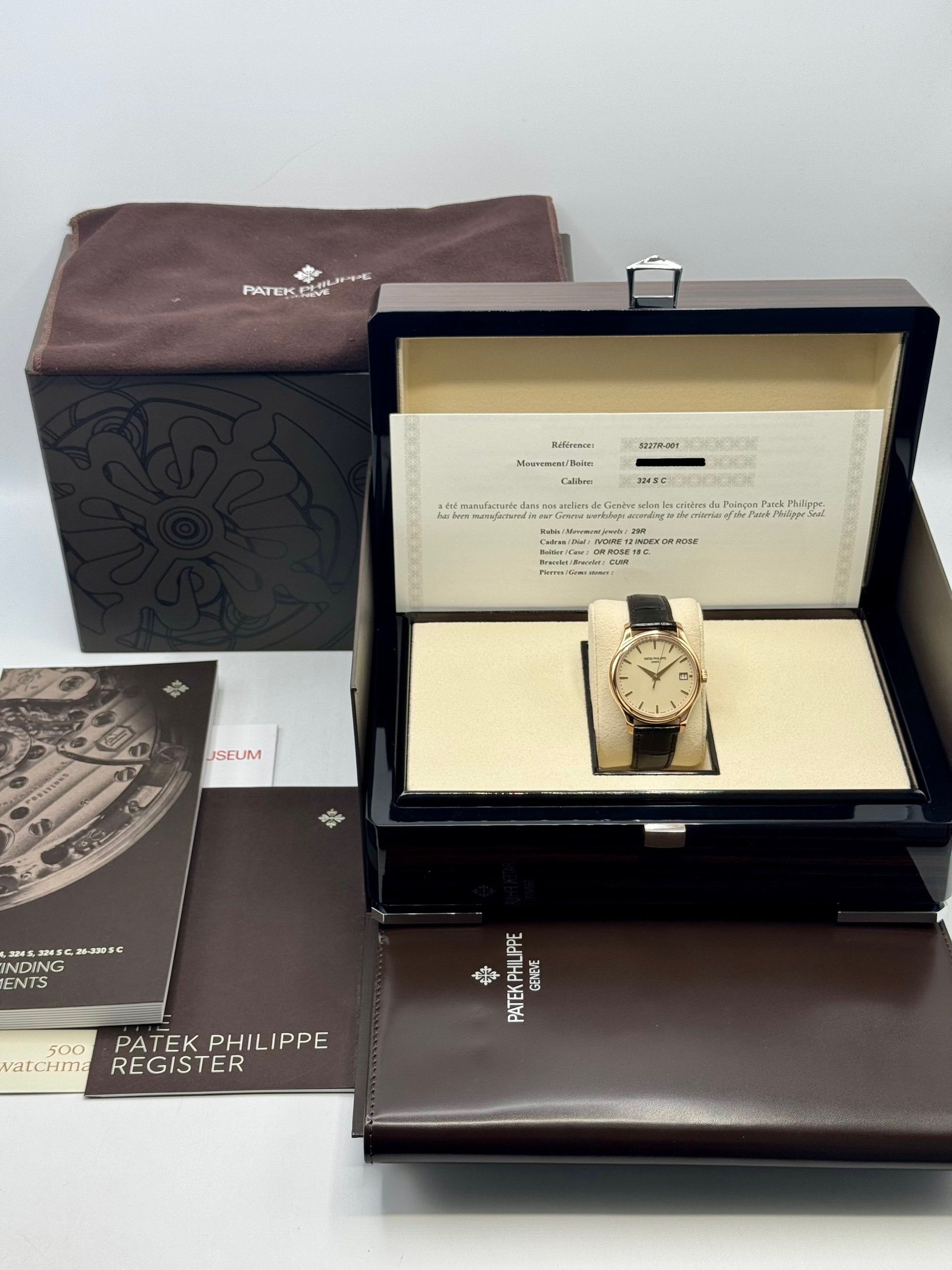 NEW 2022 Patek Philippe Calatrava 39mm 5227R Rose Gold Ivory Dial - MyWatchLLC