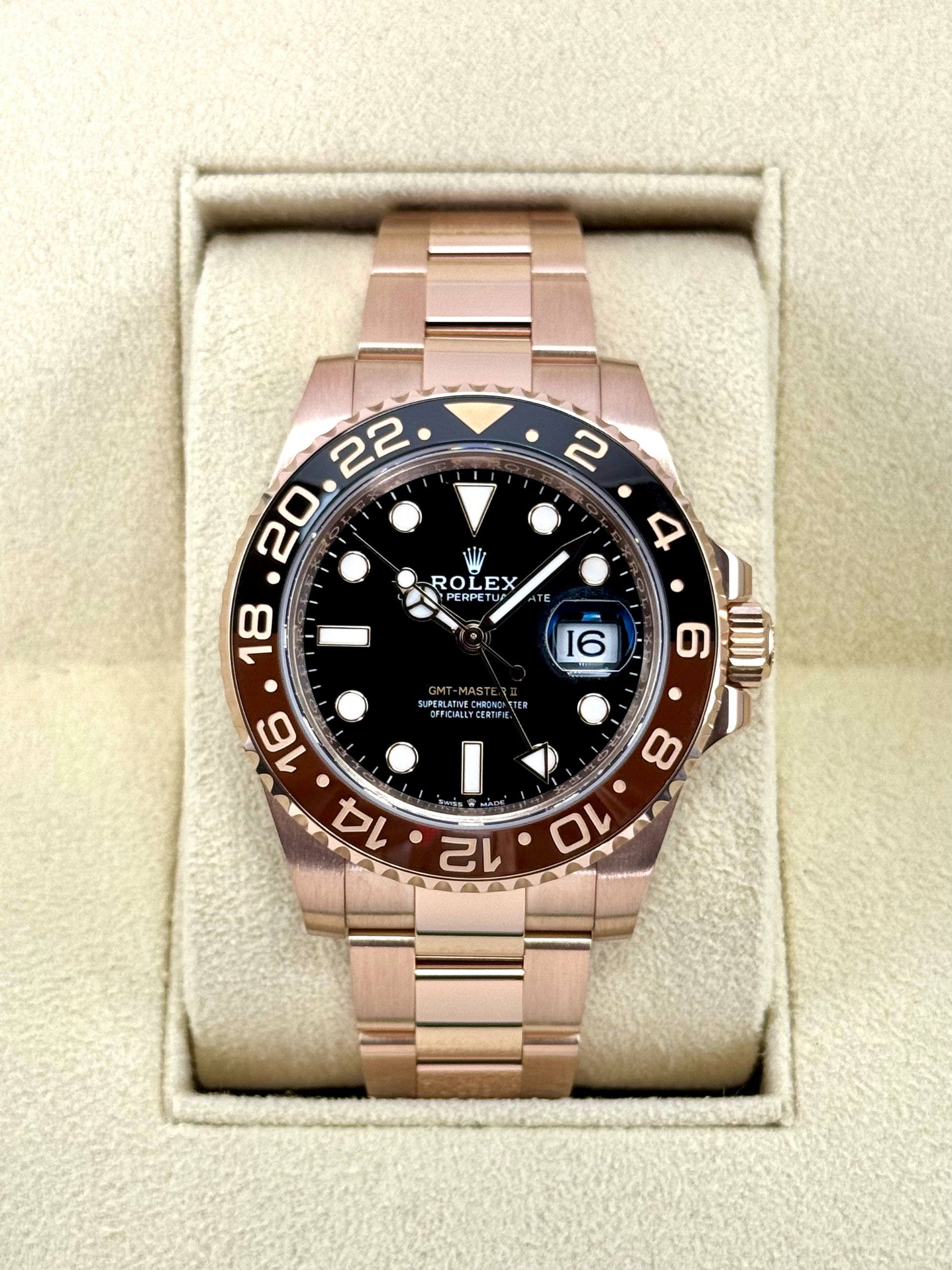 2024 Rolex GMT-Master II "Rootbeer" 40mm 126715CHNR Rose Gold - MyWatchLLC