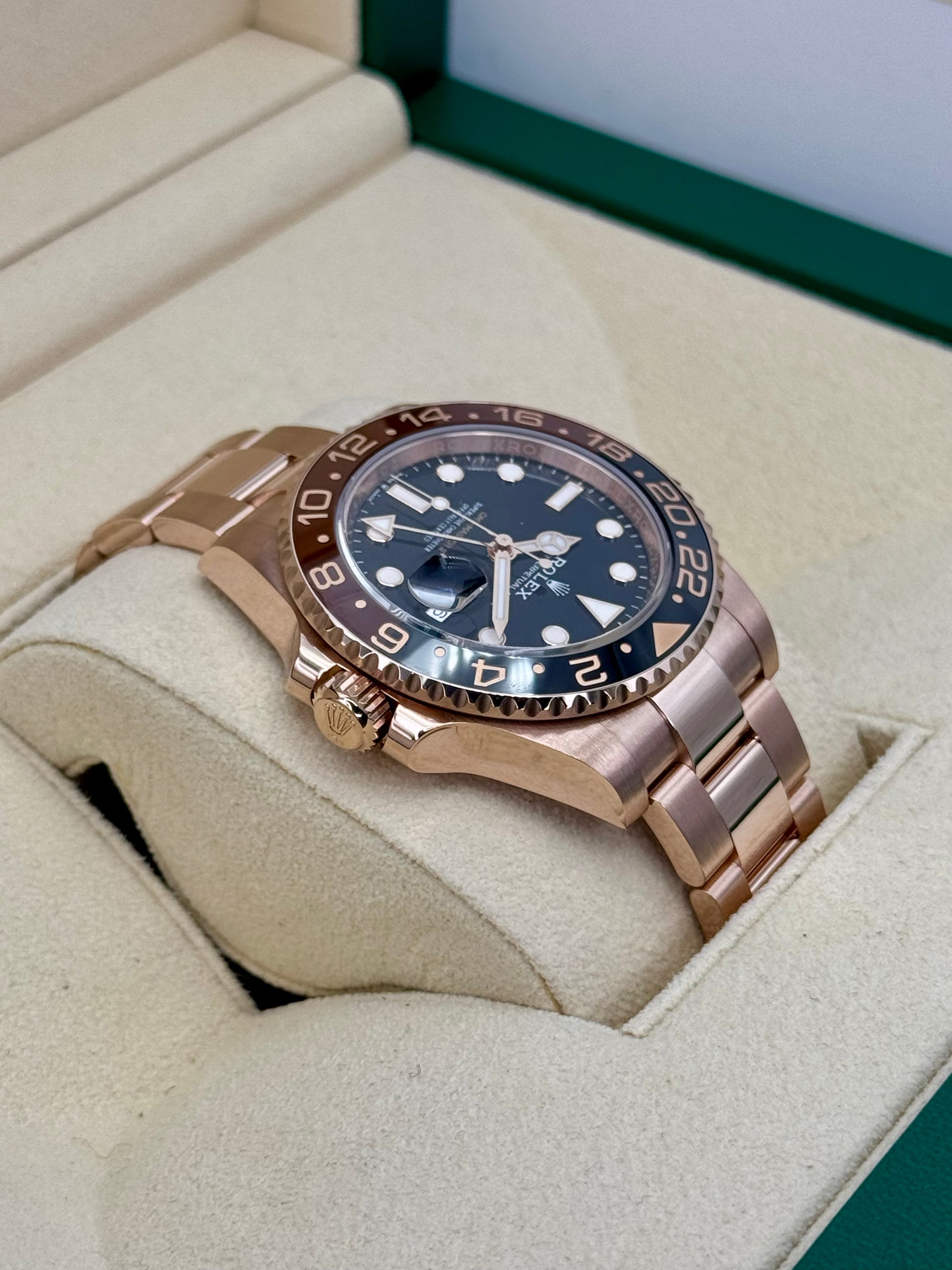 2024 Rolex GMT-Master II "Rootbeer" 40mm 126715CHNR Rose Gold - MyWatchLLC