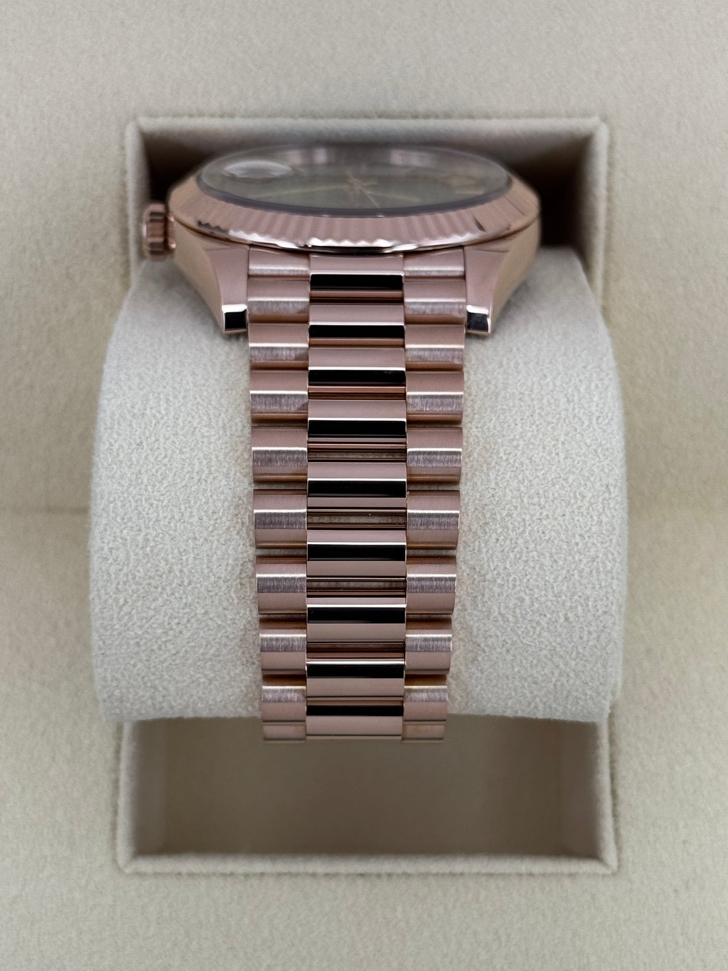 2017 Rolex Day-Date 40mm 228235 Presidential Rose Gold Olive Dial