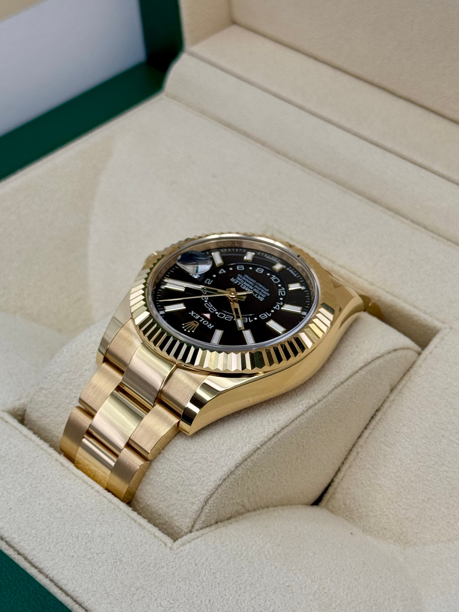 NEW 2025 Rolex Sky-Dweller 42mm 336938 Yellow Gold Oyster Black Dial - MyWatchLLC