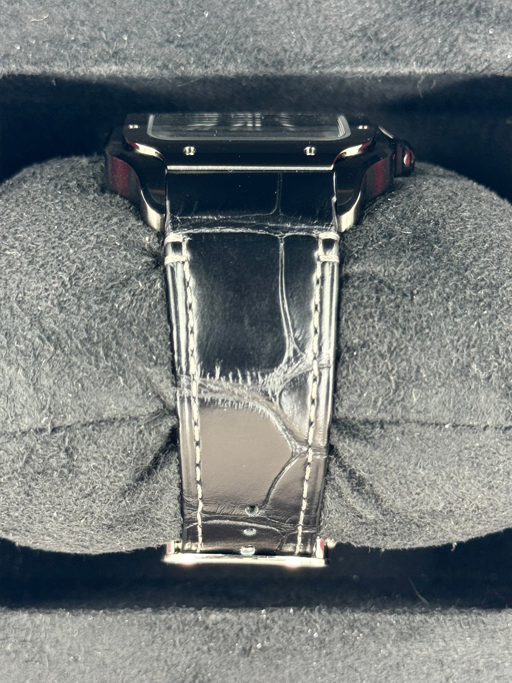 2024 Cartier Santos De Cartier 39.8mm WSSA0039 Black Steel Black Dial - MyWatchLLC