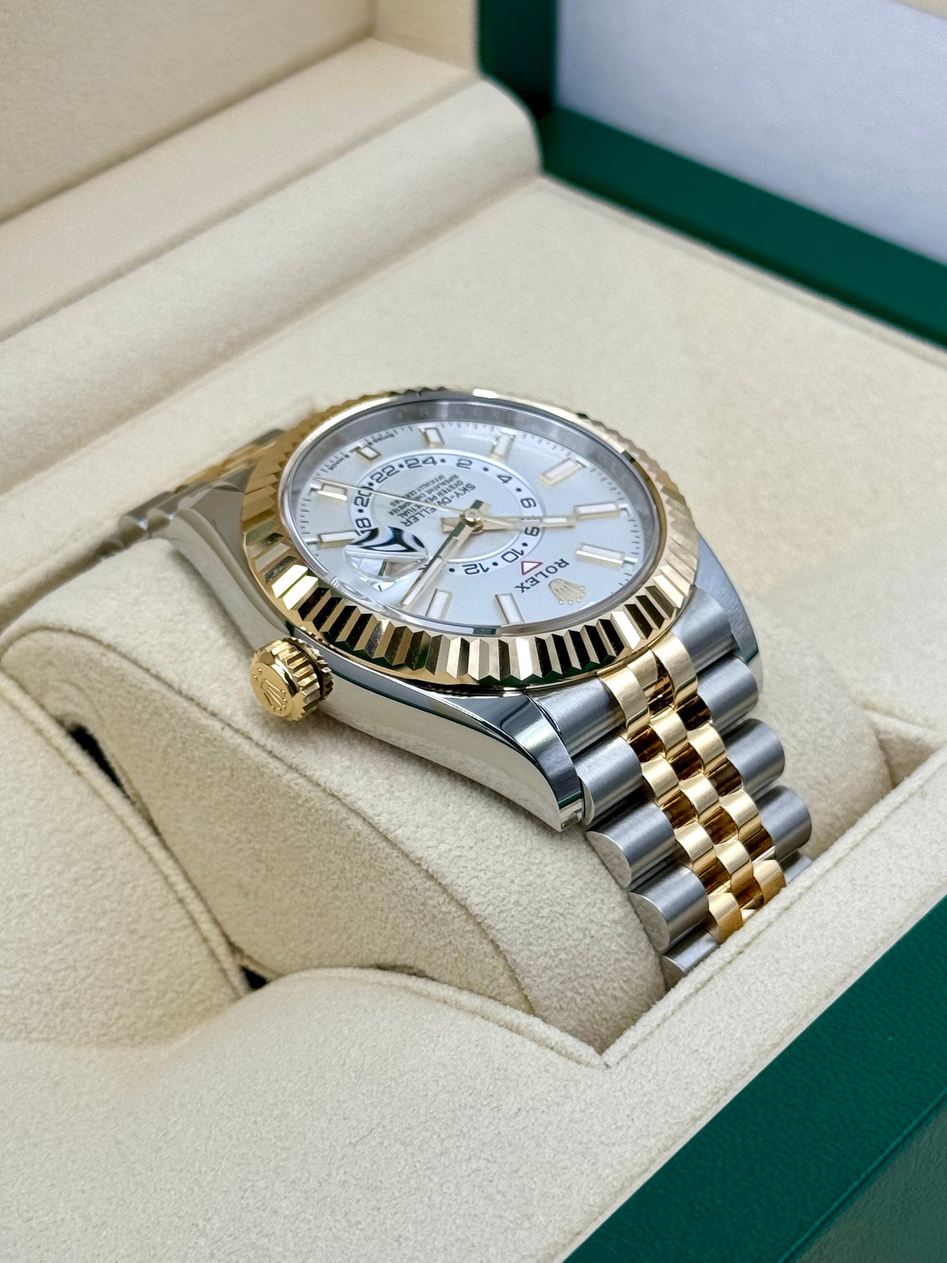 NEW 2024 Rolex Sky-Dweller 42mm 336933 Two-Tone Jubilee White Dial - MyWatchLLC