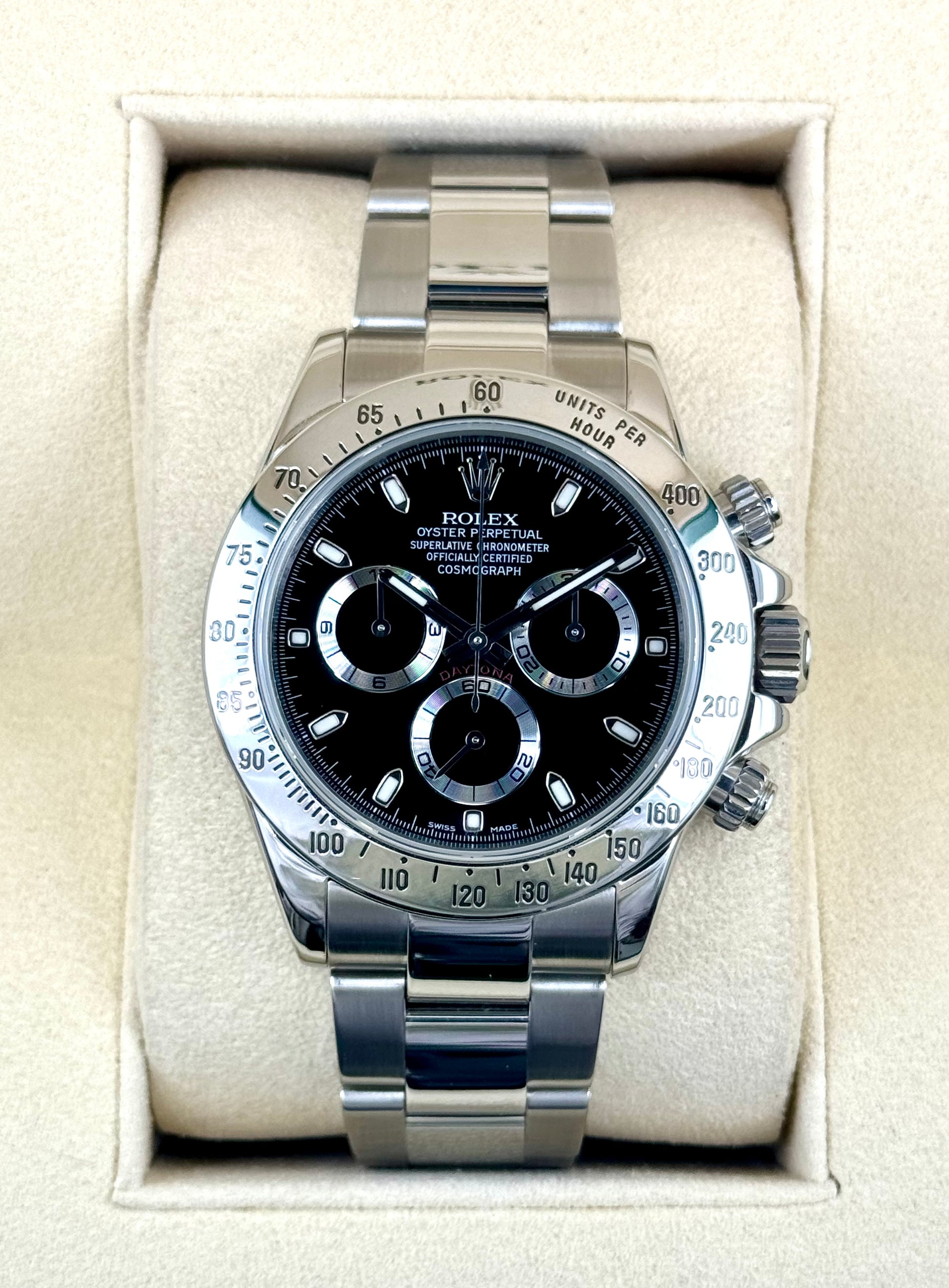2015 Rolex Daytona 40mm 116520 Stainless Steel Black Dial - MyWatchLLC