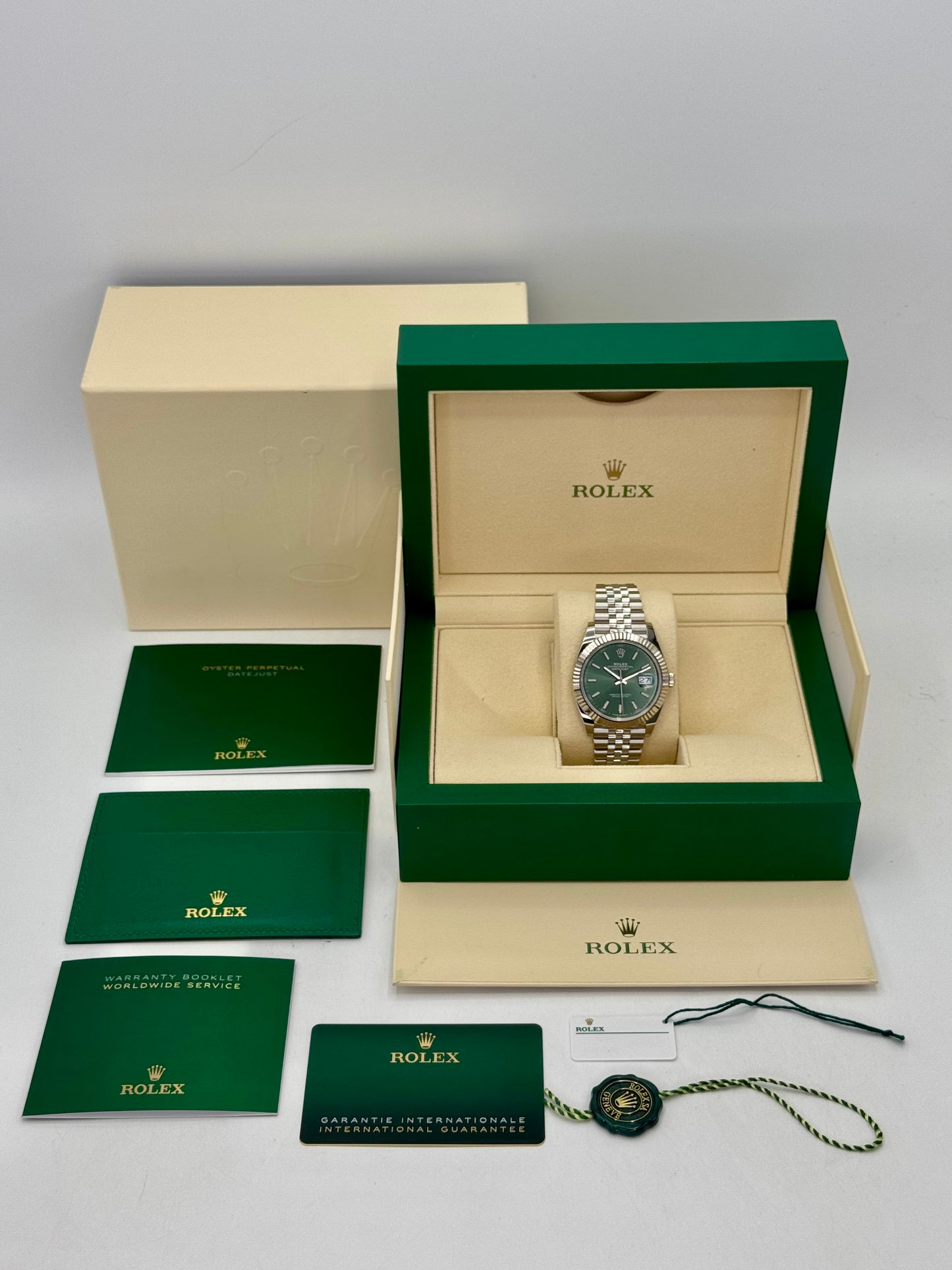 2024 Rolex Datejust 41mm 126334 Stainless Steel Jubilee Mint Green Dial - MyWatchLLC